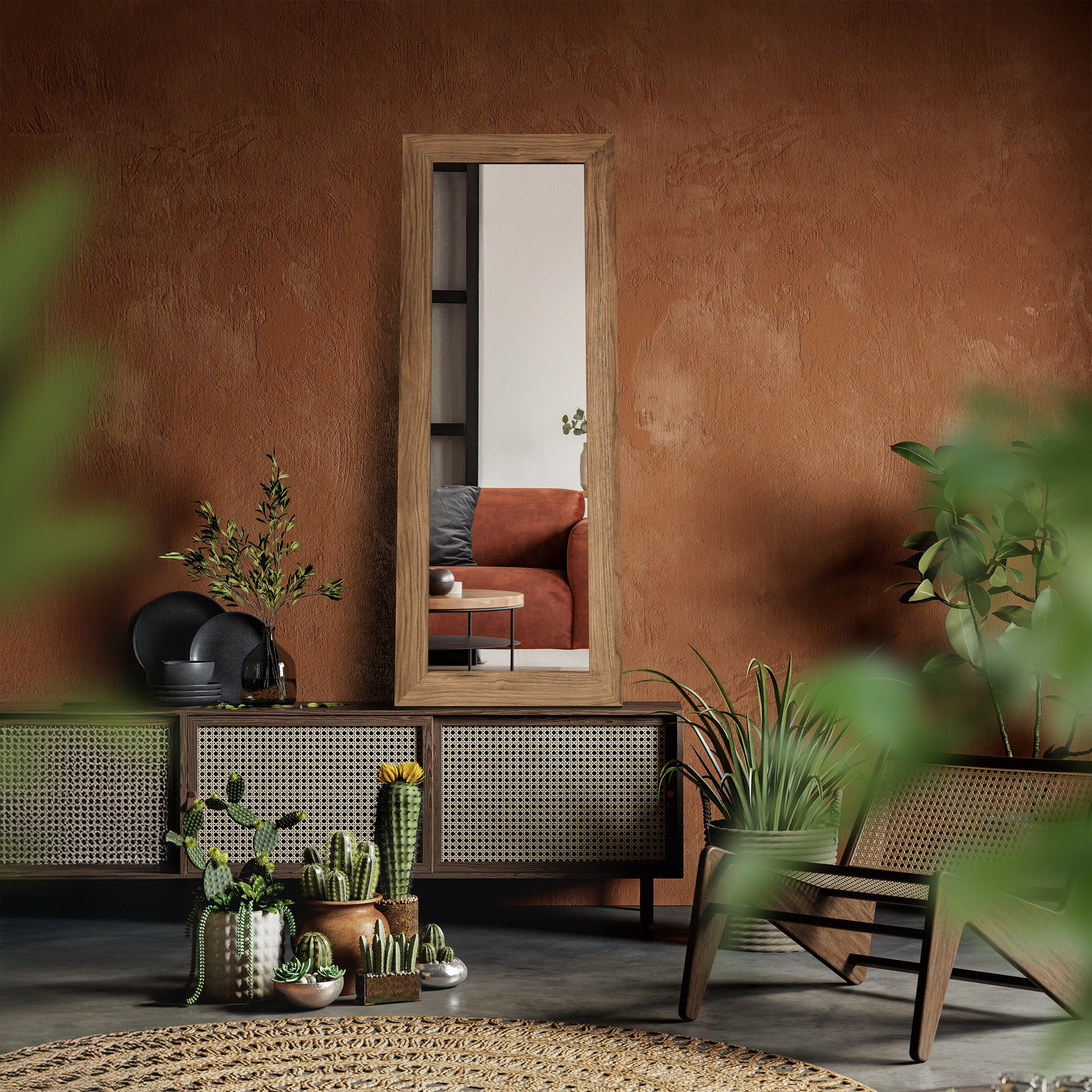 Lustro Hygge Dąb 56 x 148 cm - 2