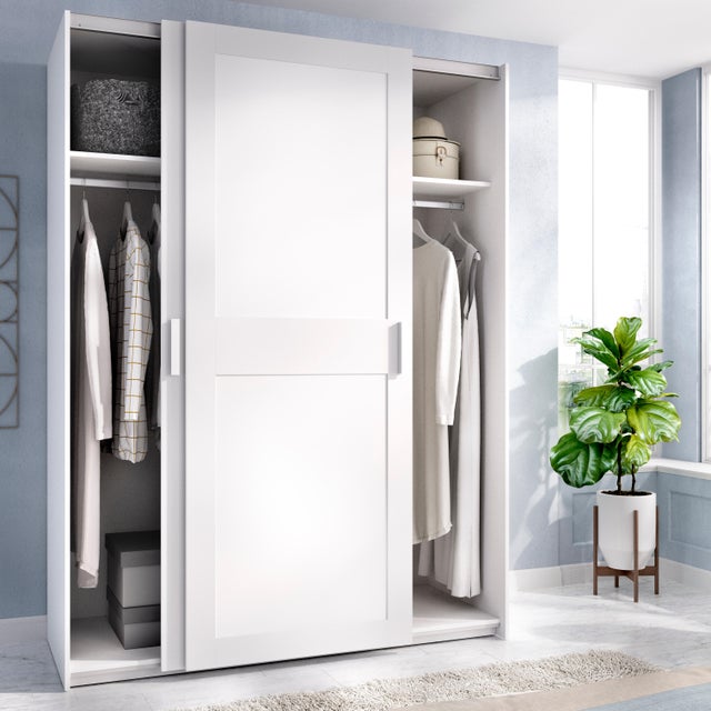 Roupeiro Classic 2 portas de correr 150X63X204CM branco
