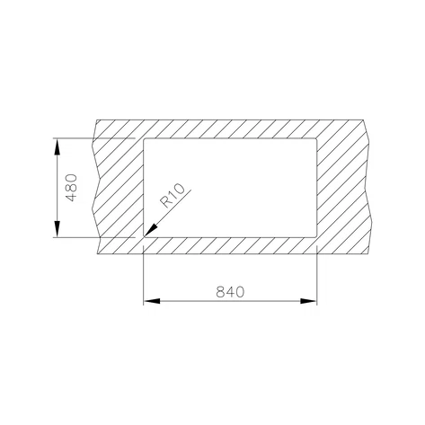 Lava-louça 1 cuba sem escorredor 54 x 44 cm inox cinza Teka - 4
