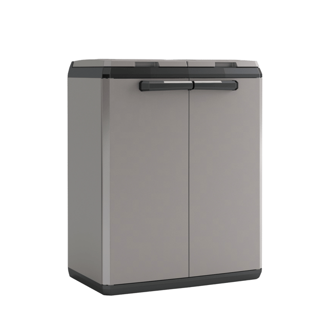 Armadio per raccolta differenziata in pvc Split Basic Recycling System L 68 x H 85 x P 39 cm, 2 ante