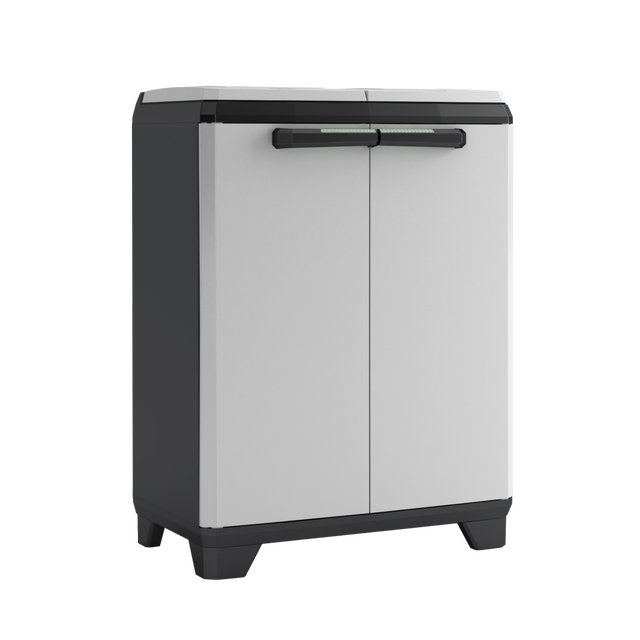 Osłona śmietnikowa Split Premium 92x68x39 cm 2x110l plastikowa szara Keter