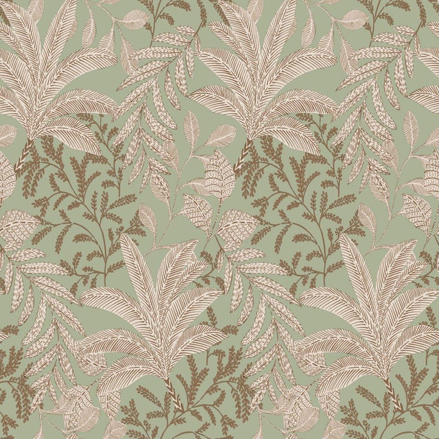 Papier peint intissé Whisper INSPIRE beige et vert