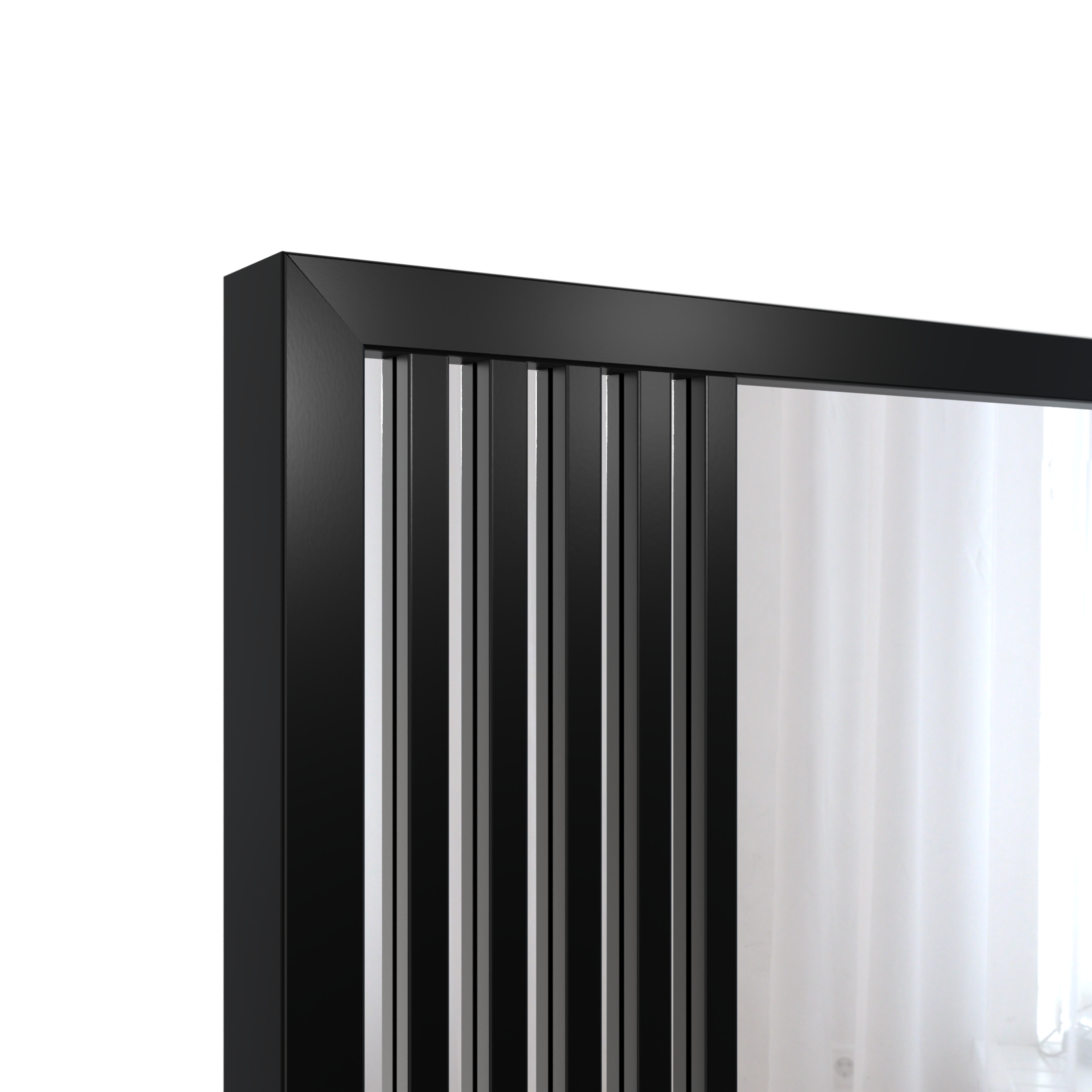 Lustro Loft Luke Lamele czarne 60 x 150 cm - 3