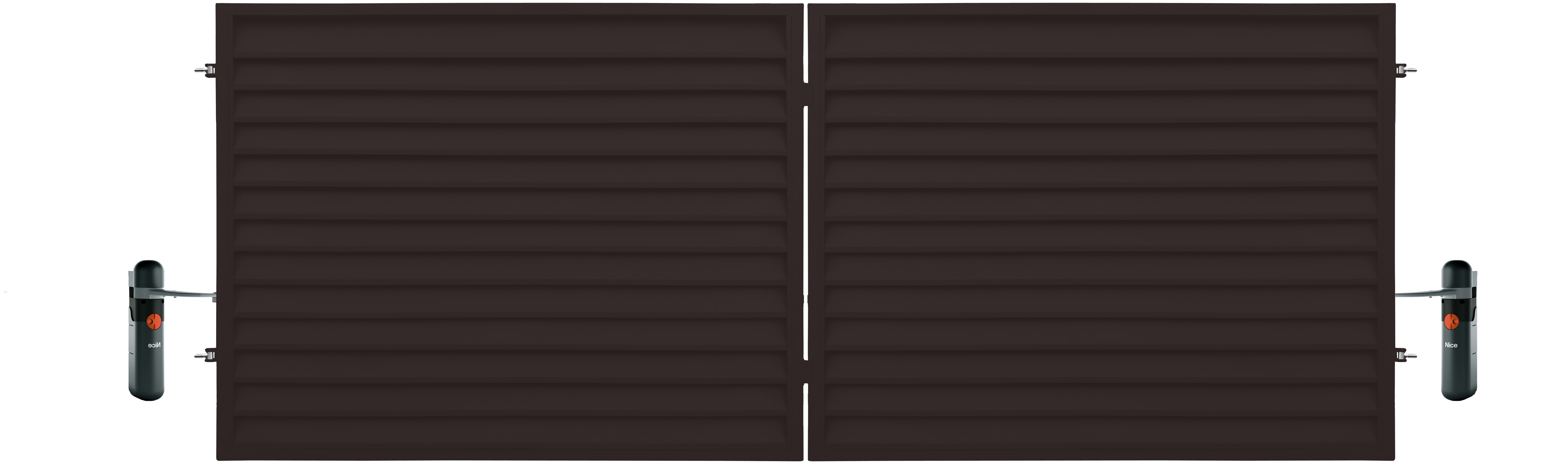 Brama dwuskrzydłowa Kreta 4x1,5 m brązowa automat Polbram