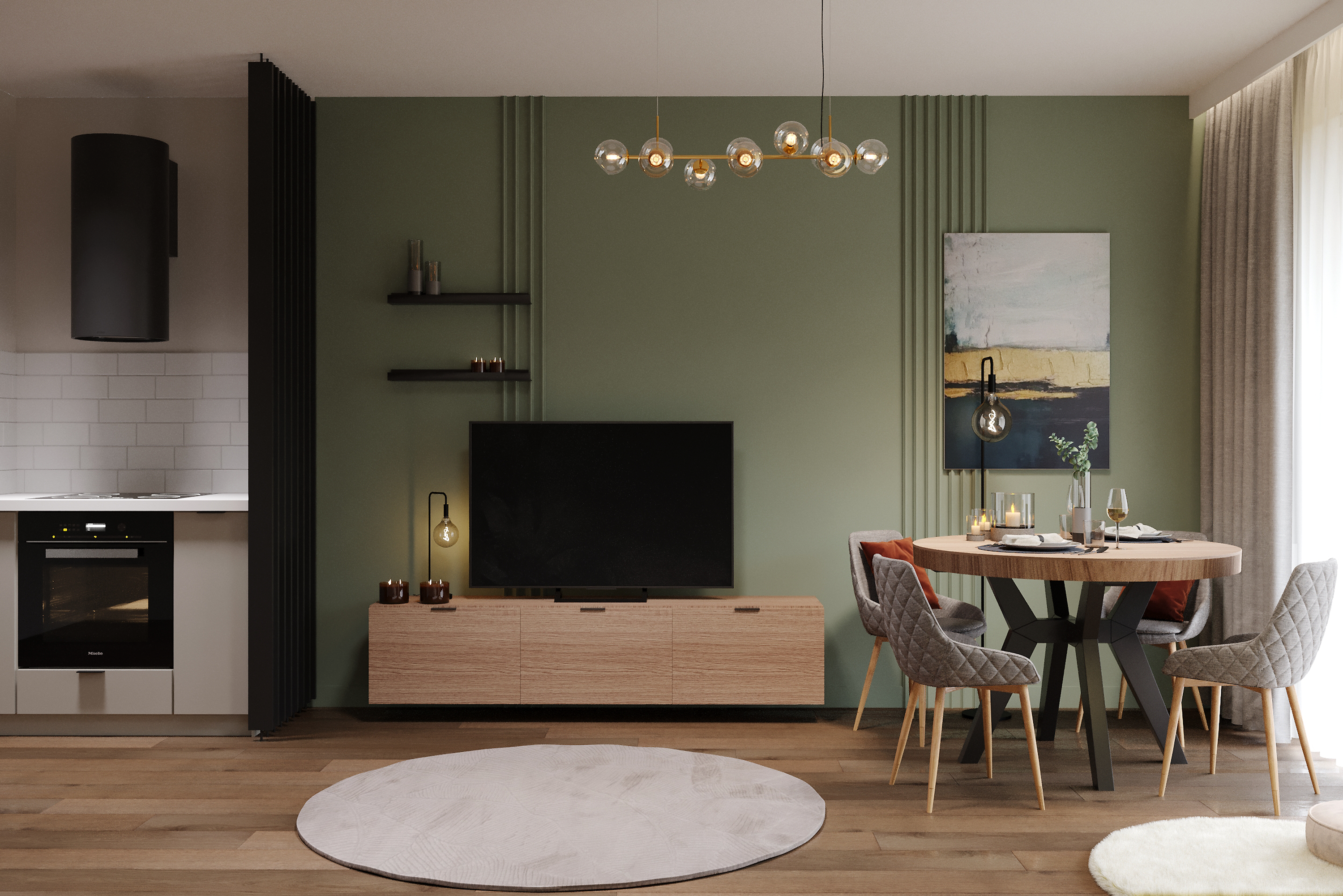 Lamel dekoracyjny obrotowy czarny 22x92x2750 mm - 2