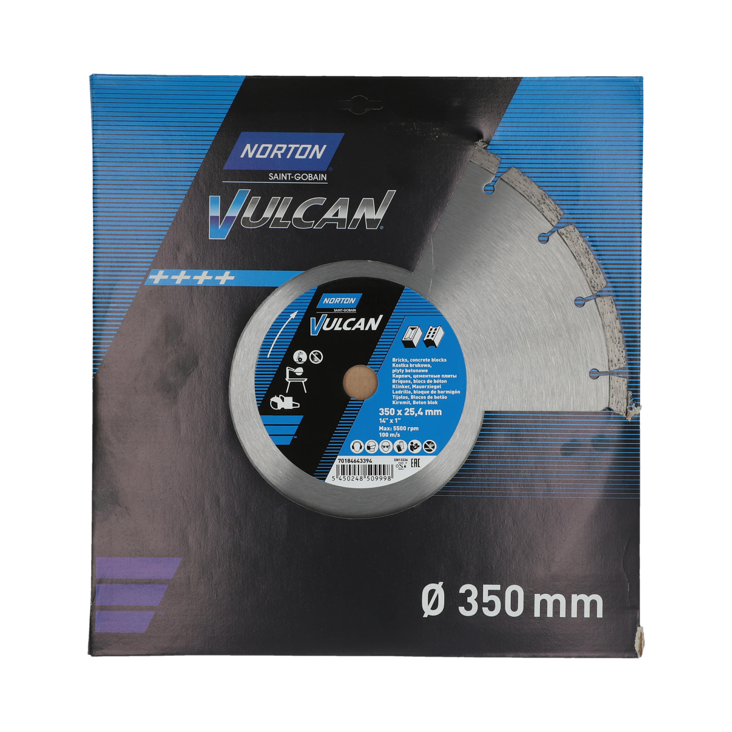 Tarcza diamentowa 350 x 25.4 mm UNIVERSAL NORTON VULCAN - 2