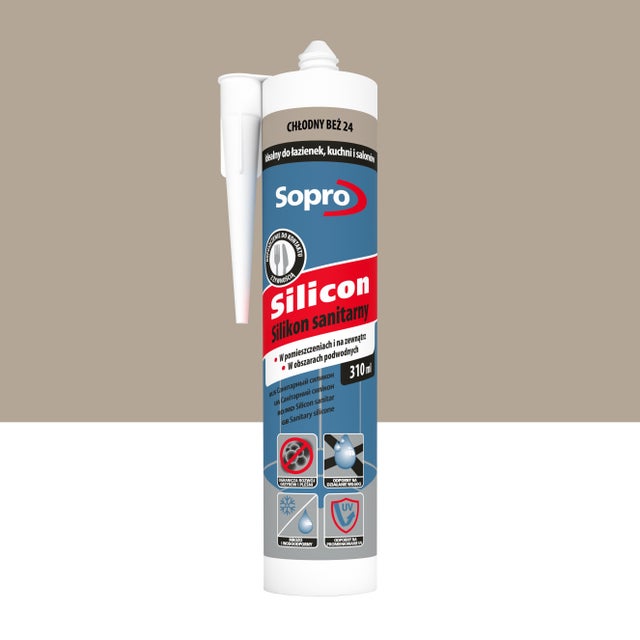 Silikon Sanitarny Sopro Chłodny Beż 24 310ml