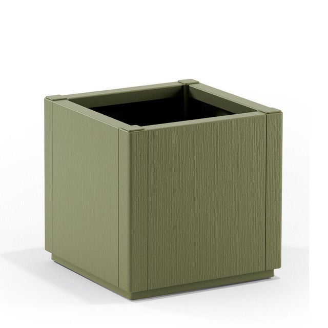 Fioriera Ethica STEFANPLAST in polipropilene verde oliva H 35 x L 36 cm