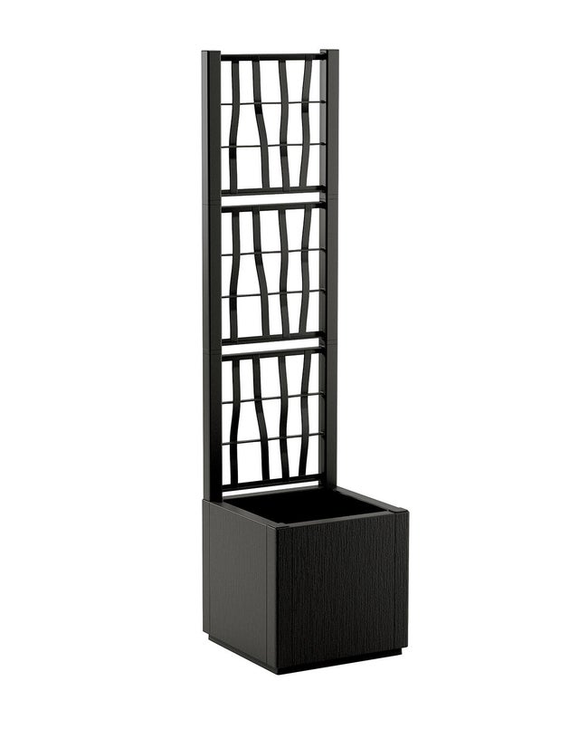 Fioriera con grigliato FIORIERA ETHICA QUADRA STEFANPLAST in polipropilene grigio H 140 x L 36 x P 36 cm