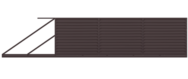 Brama przesuwna Kreta 5x1,5 m lewa brązowa Polbram