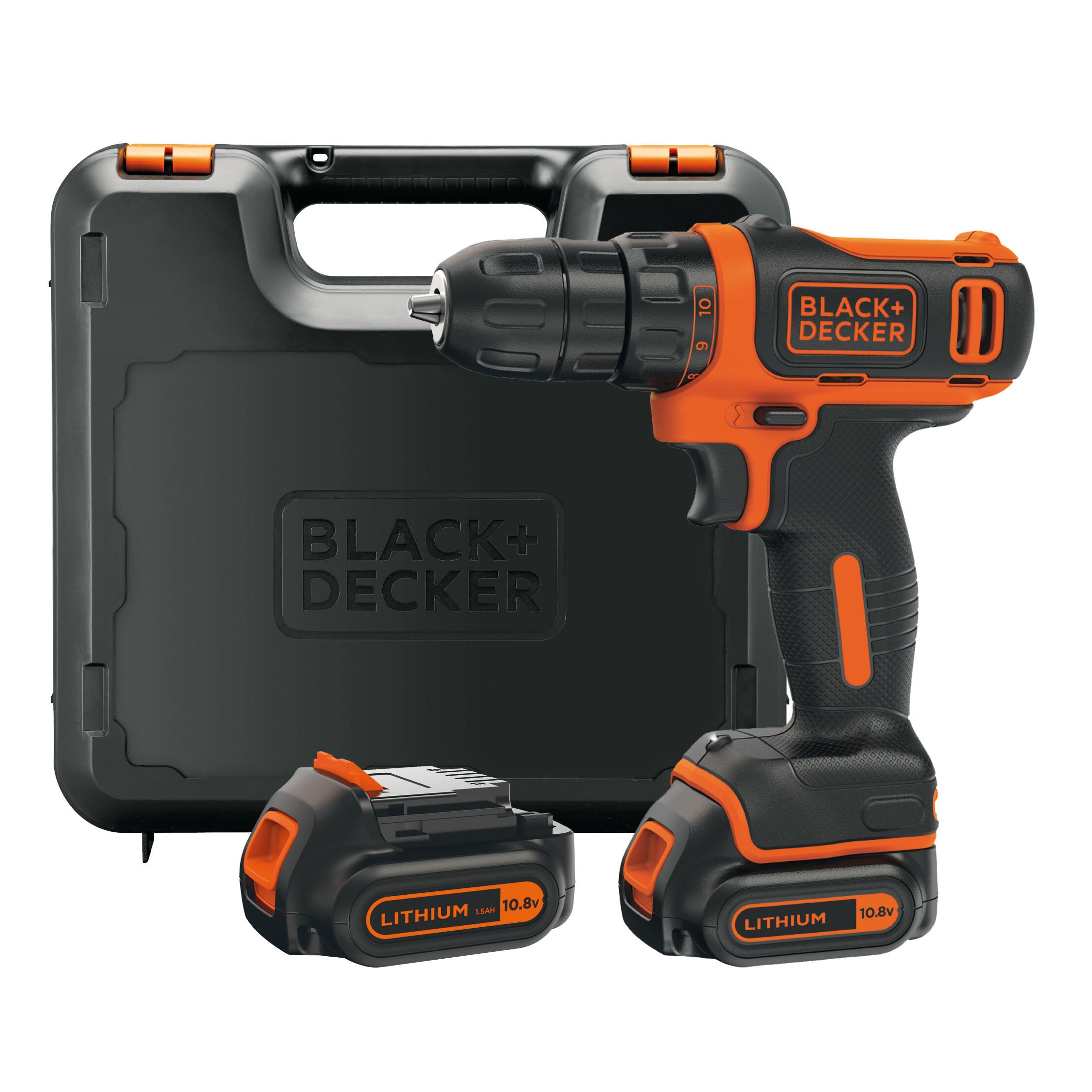 Avvitatore a batteria BLACK + DECKER BDCDD12KB-QW 10.8V 1.5Ah, 2 batterie + valigetta in plastica - 7