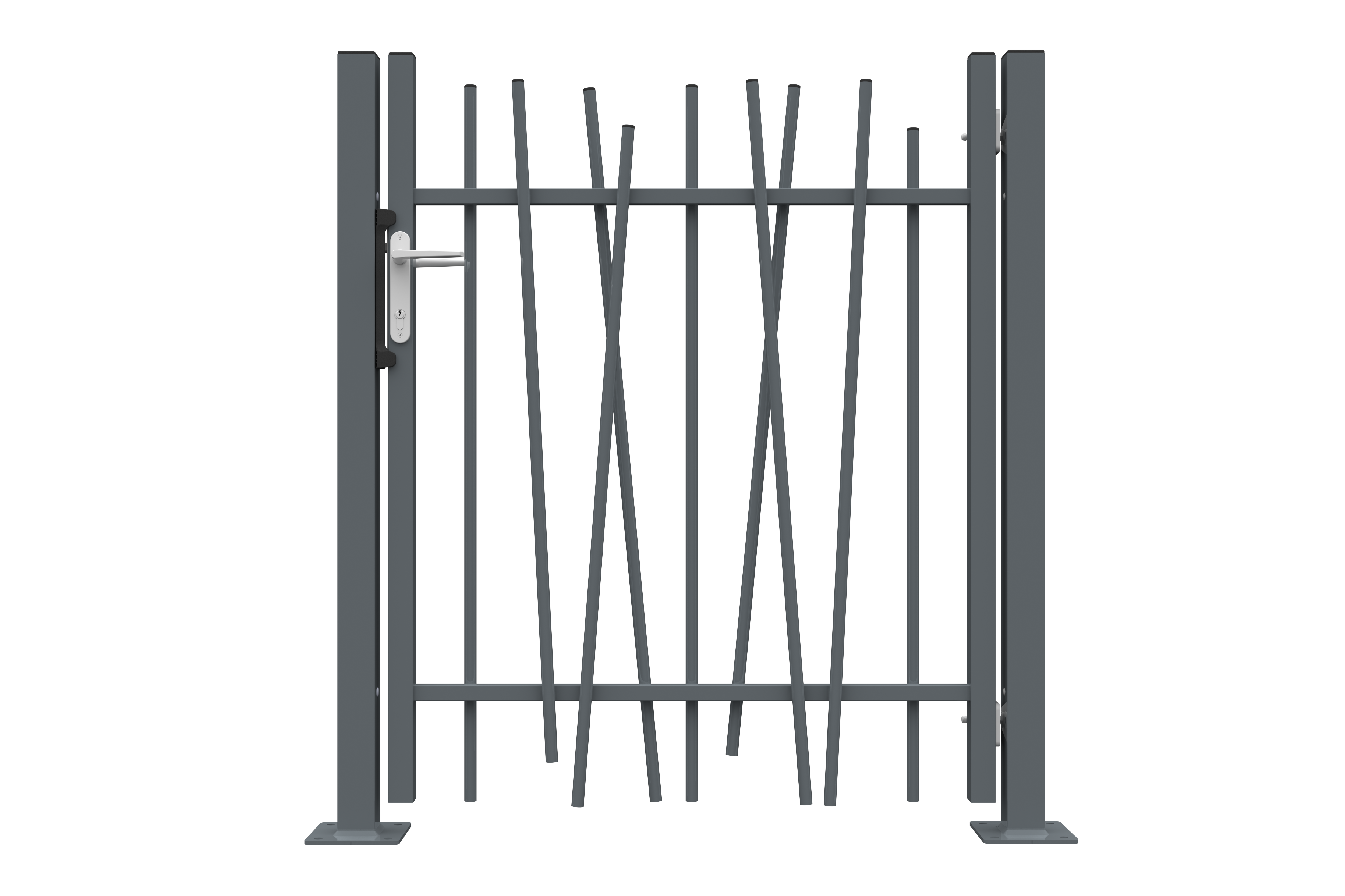 Portillon soudé Elixir Tao gris anthracite a fixer DIRICKX, l.100x H.120 cm - 4