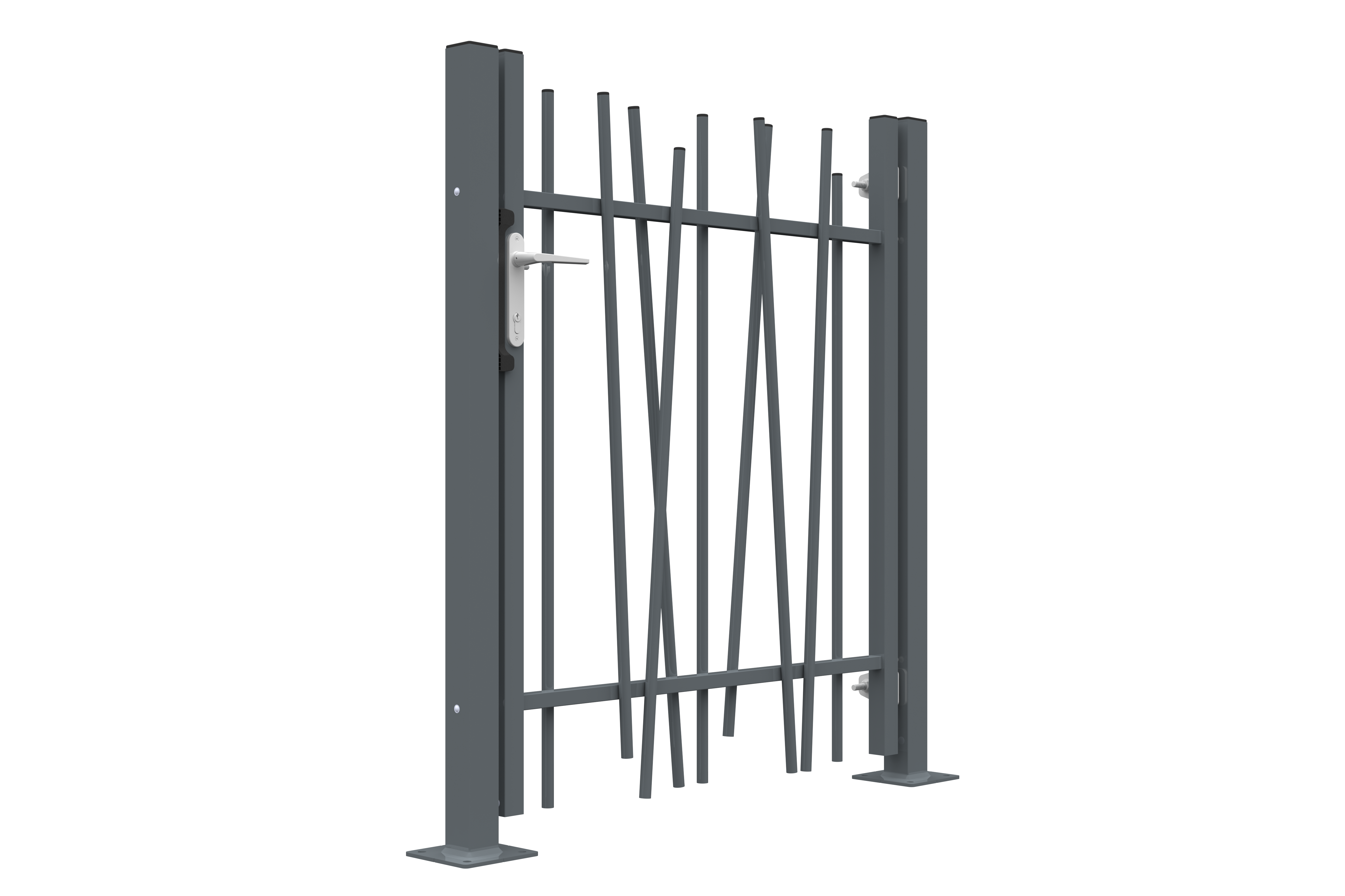 Portillon soudé Elixir Tao gris anthracite a fixer DIRICKX, l.100x H.120 cm - 3