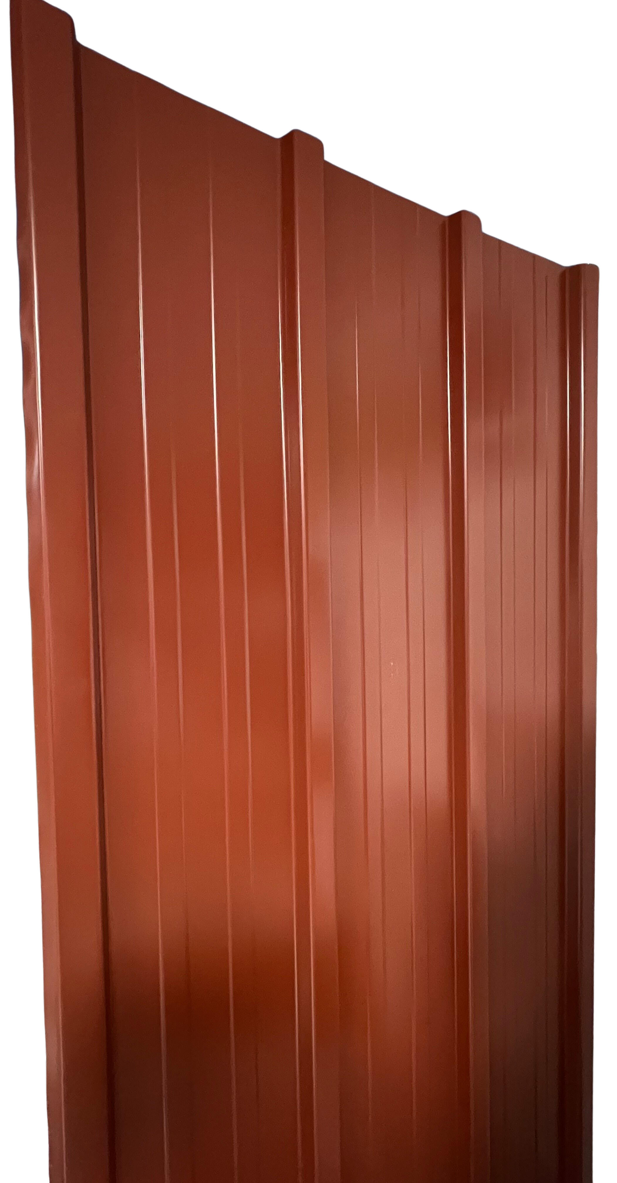 Tôle bac acier nervuré rouge, l.0.9 x L.2 m, H.20, Ep.0.5 mm | Leroy Merlin