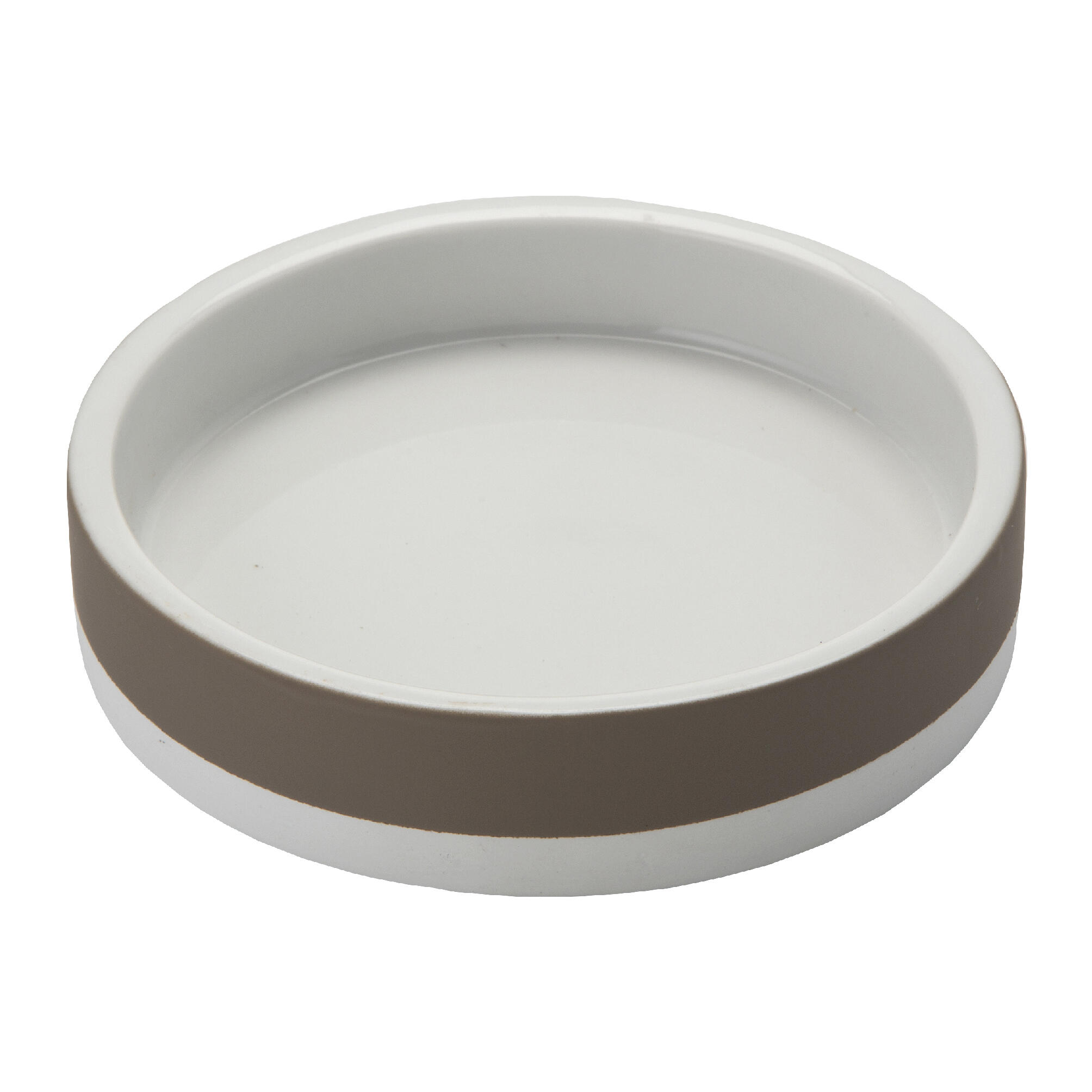 Jabonera de cerámica mizar 11,5x2,6x11,5 cm beige