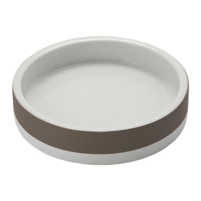 Jabonera de cerámica Mizar 11,5x2,6x11,5 cm beige