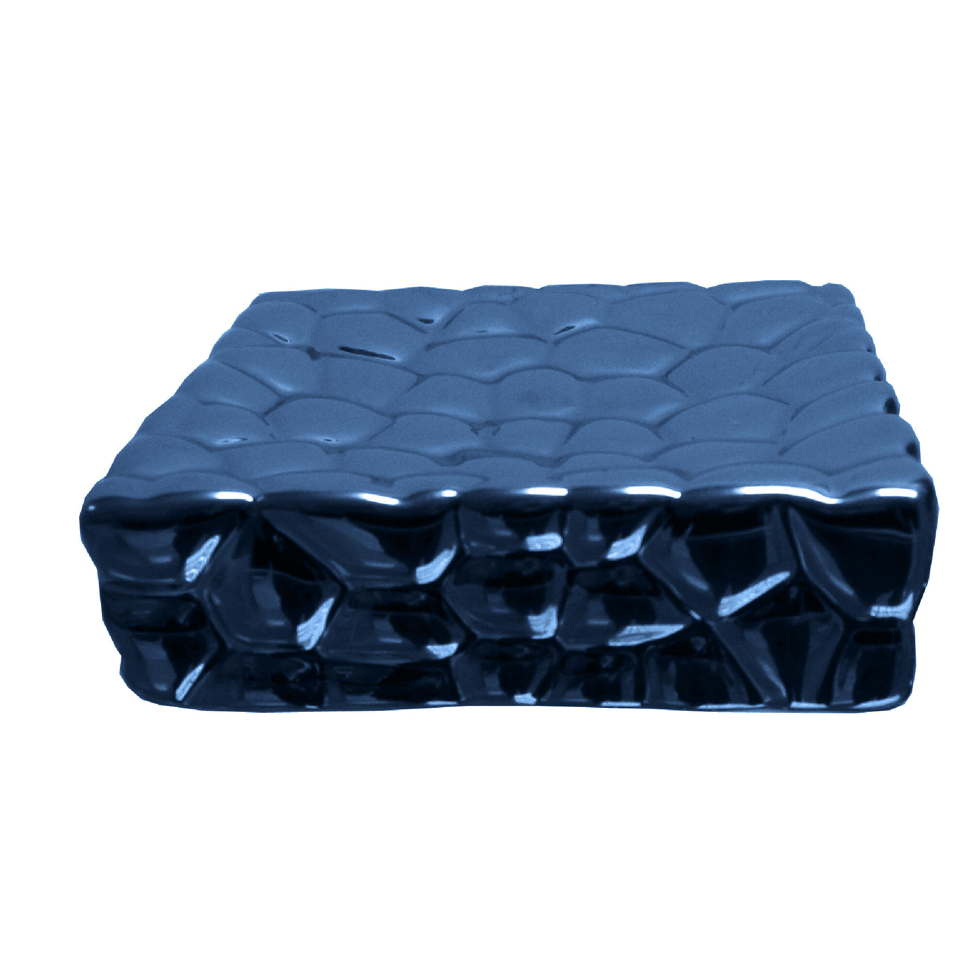 Jabonera de cerámica martina 9,5x2,6x9,5 cm azul