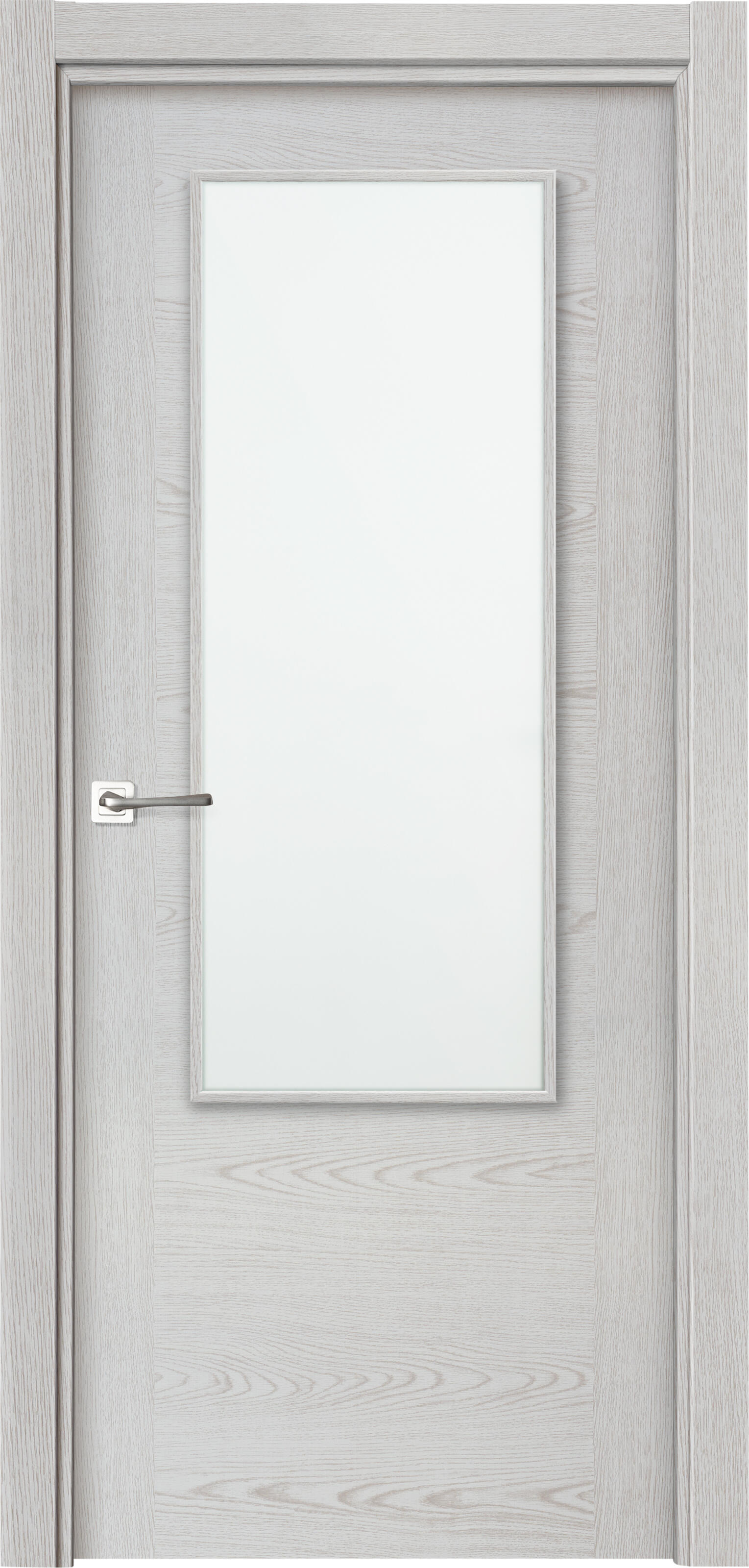 Puerta de interior abatible con cristal hueca impresa Basic Canarias blanco apertura derecha cerco de 7x3 anchura 72.5cm - 3
