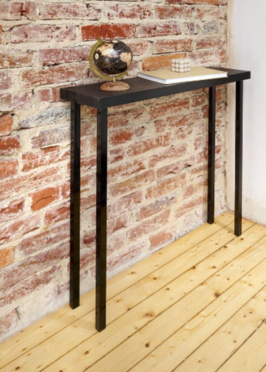 Pied de table carré Hettich, noir, diamètre 2.4x2.4 cm x hauteur 80 cm - 2