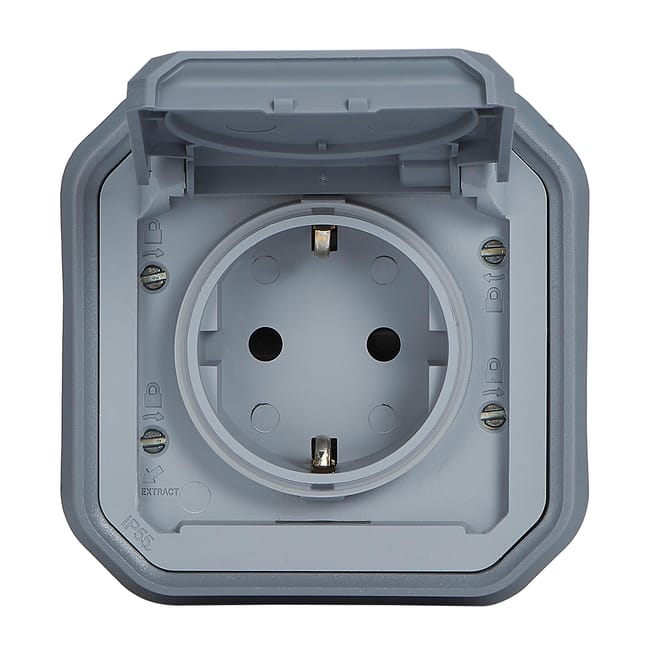 SCHUKO EMPOTRAR NEW PLEXO GRIS - 1