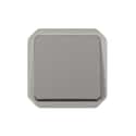 PULSADOR NEW PLEXO COMPONIBLE GRIS - 1