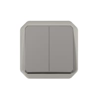 CONMUT DOBLE NEW PLEXO COMPONIBLE GRIS - 1