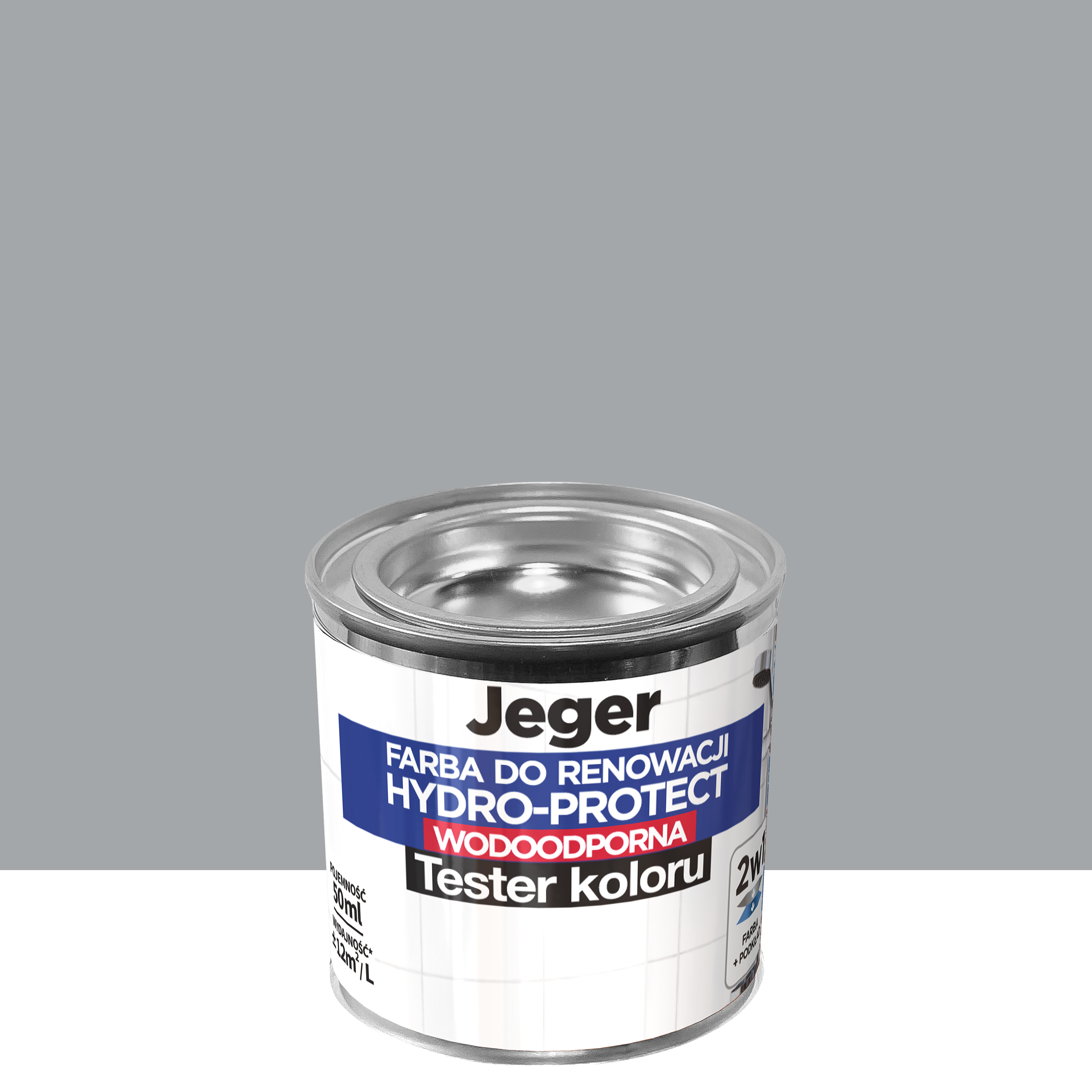 Tester farby do renowacji Hydro-Protect Stalowy 50 ml Jeger