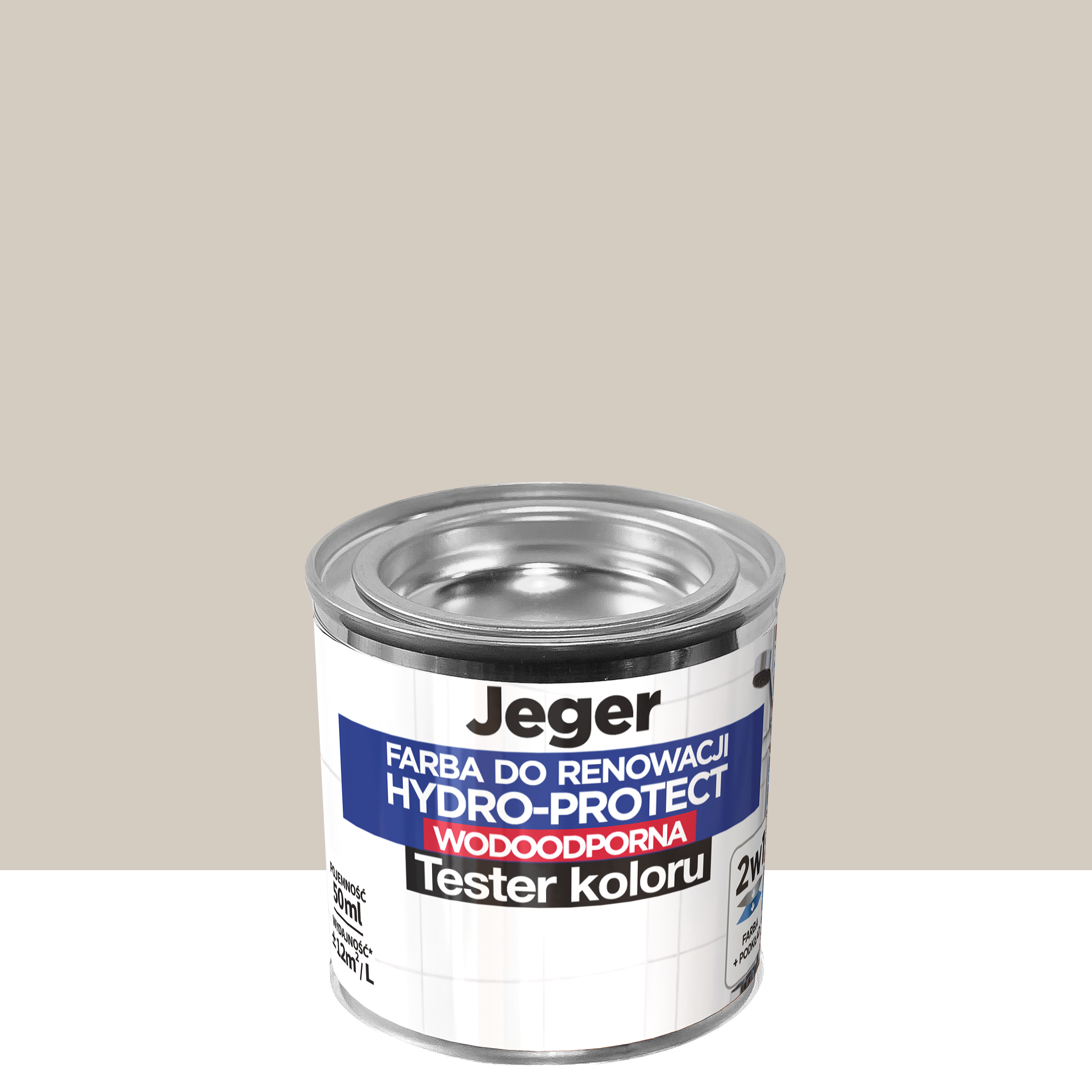 Tester farby do renowacji Hydro-Protect Beż 50 ml Jeger