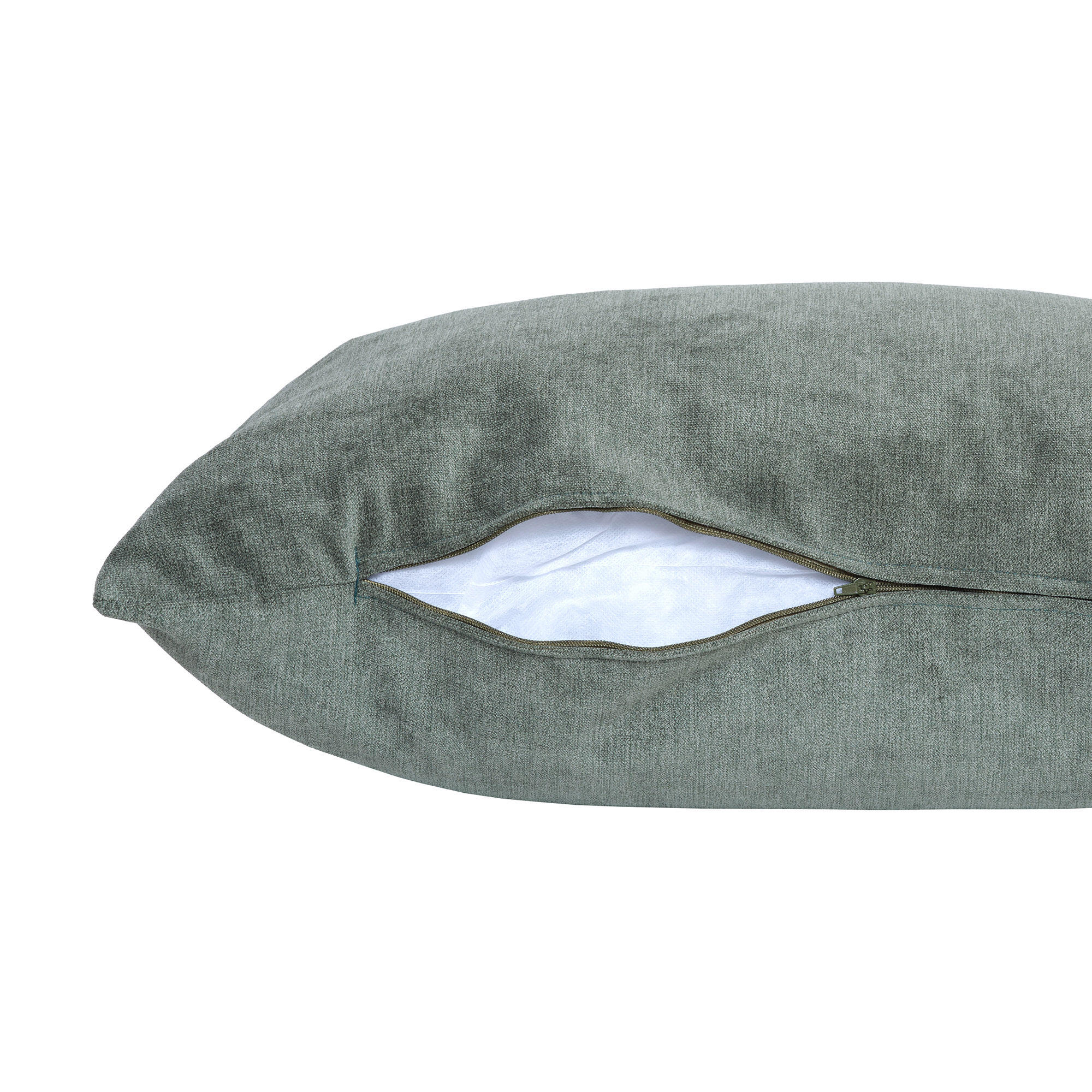 Cojín decorativo rectangular Orinoco-Matrix terciopelo liso winter moss poliéster doble cara 60x40cm - 7