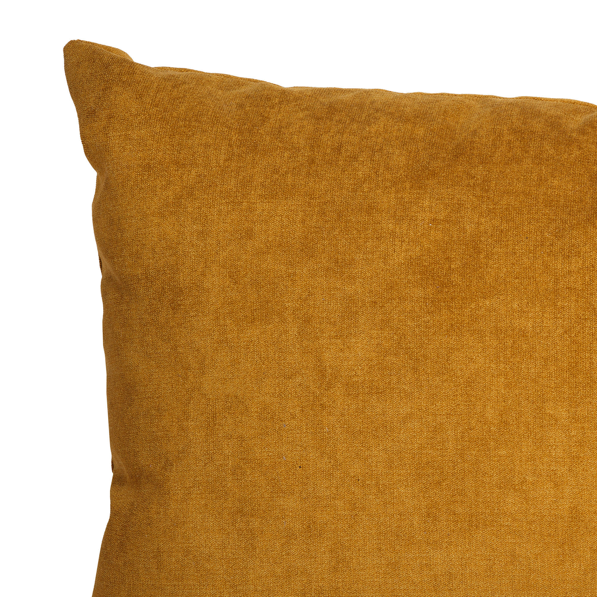 Cojín decorativo rectangular Orinoco-Matrix terciopelo poliéster liso mustard doble cara 60x40cm - 8