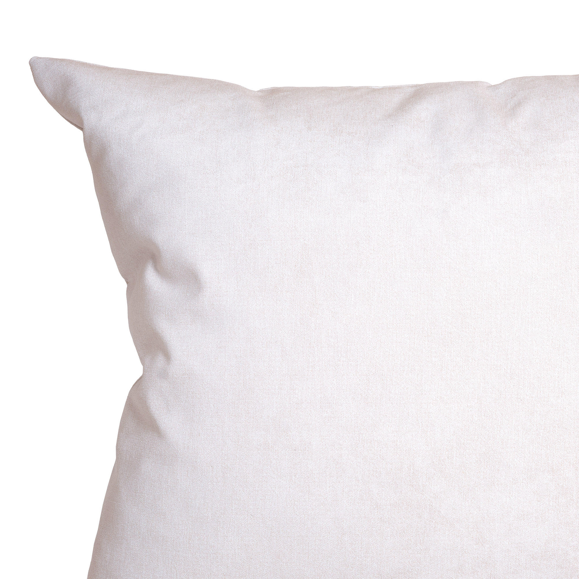 Cojín decorativo cuadrado Orinoco-Matrix poliéster terciopelo liso crema doble cara 60x60cm - 8