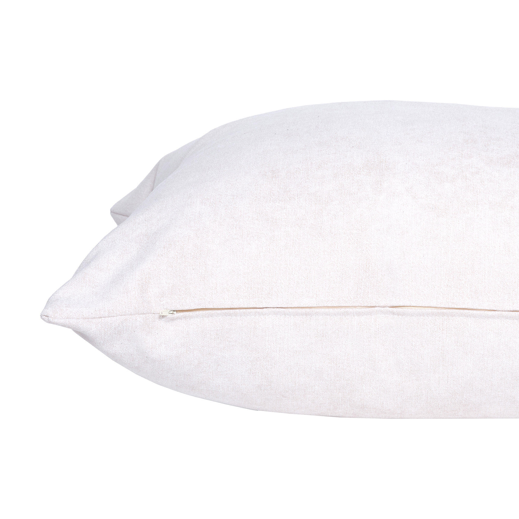 Cojín decorativo cuadrado Orinoco-Matrix poliéster terciopelo liso crema doble cara 60x60cm - 6