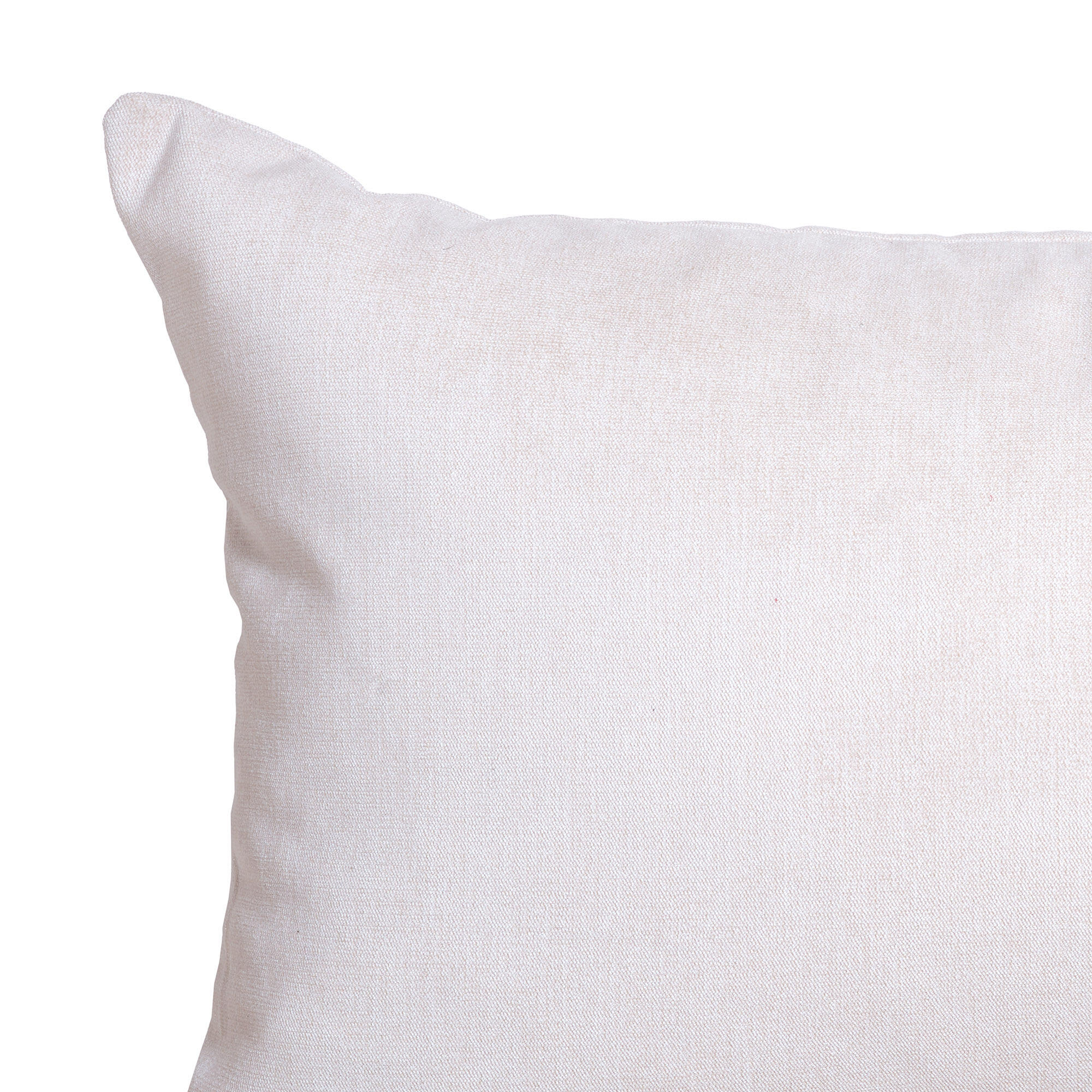 Cojín decorativo rectangular Orinoco-Matrix terciopelo poliéster liso cream doble cara 60x40cm - 8