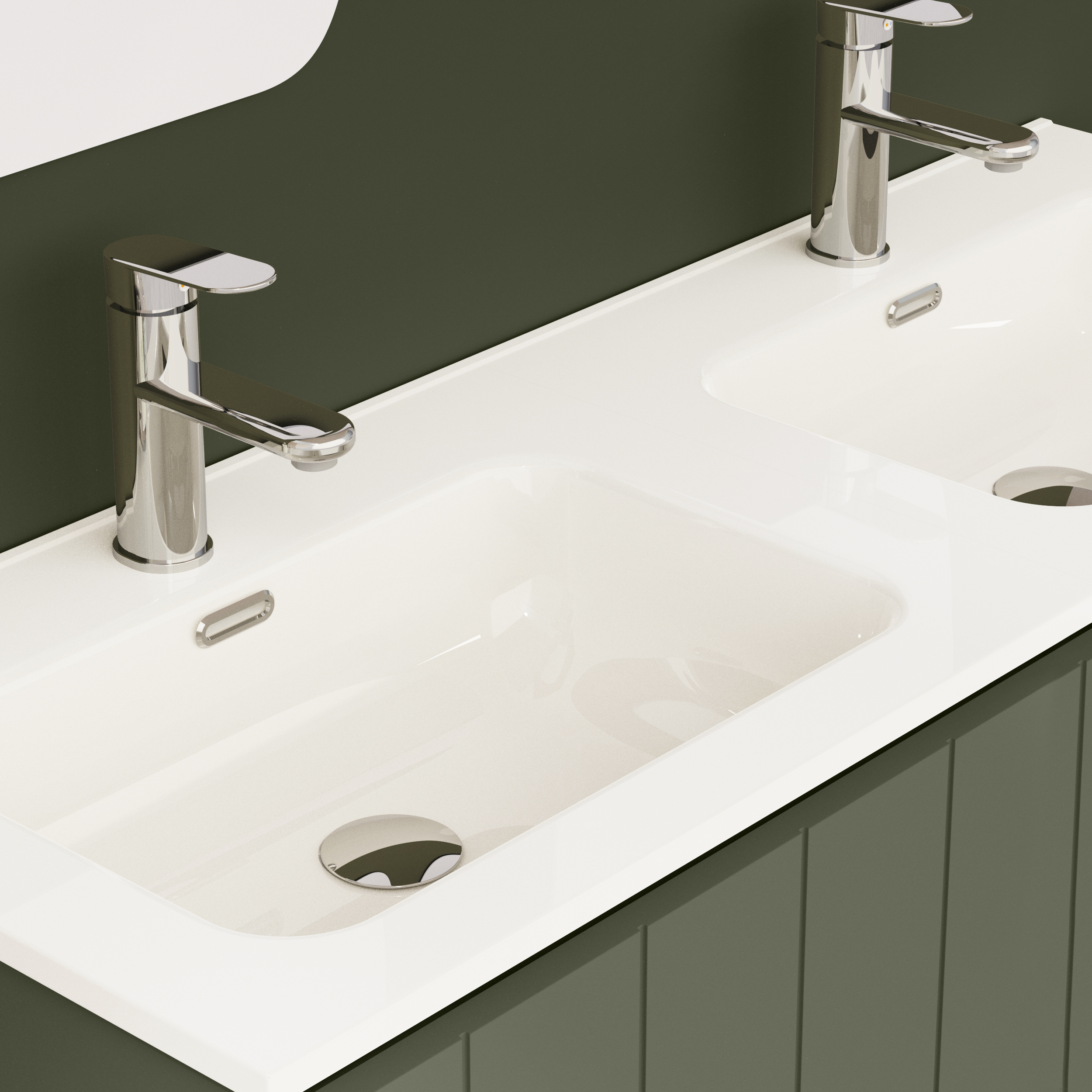 Mueble de baño terra verde 120x46 cm