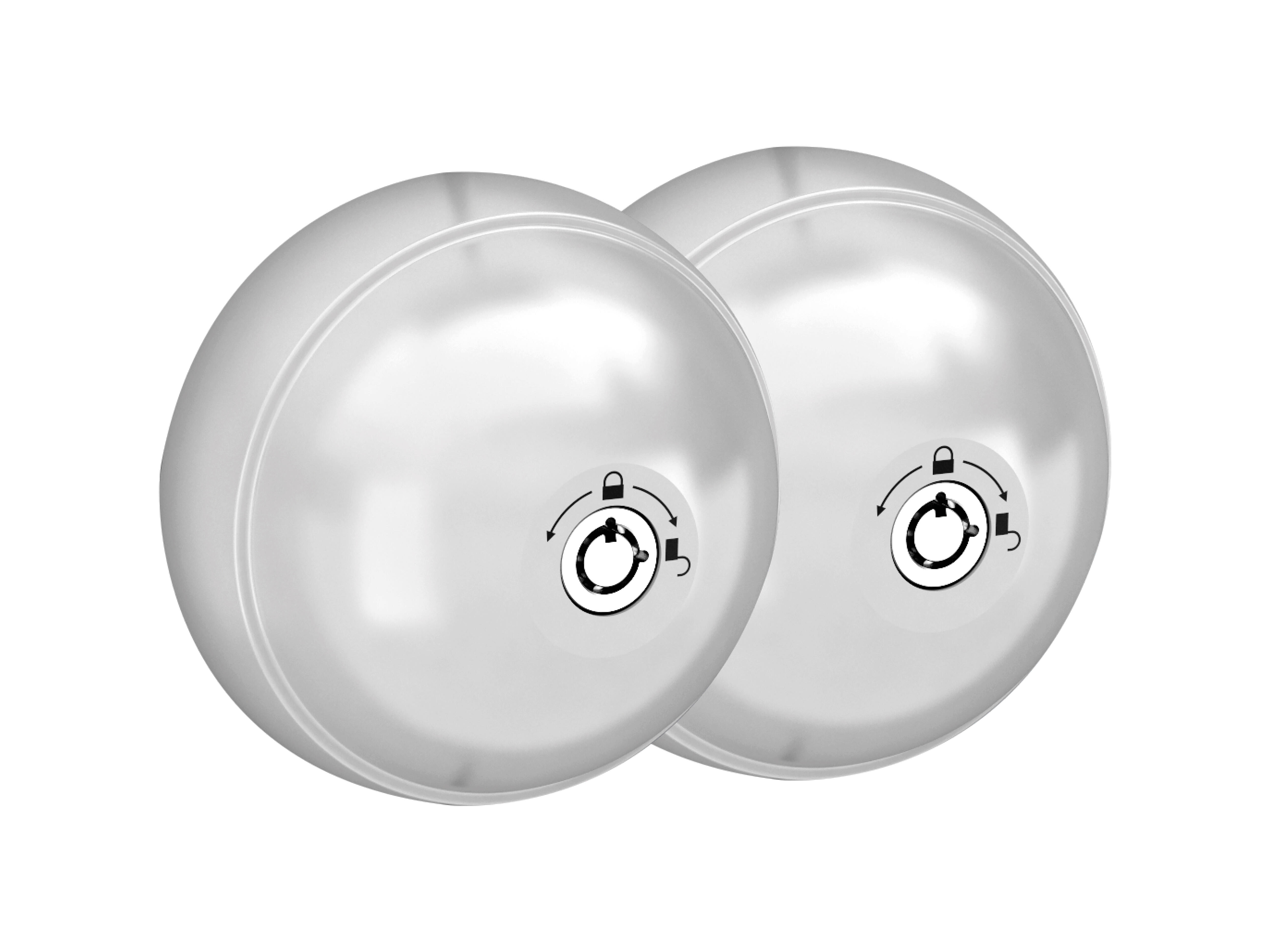 KIT DE 2 CERRADURAS DE SEGURIDAD PARA FURGONETA MODELO UFO 3 BLANCAS - 5