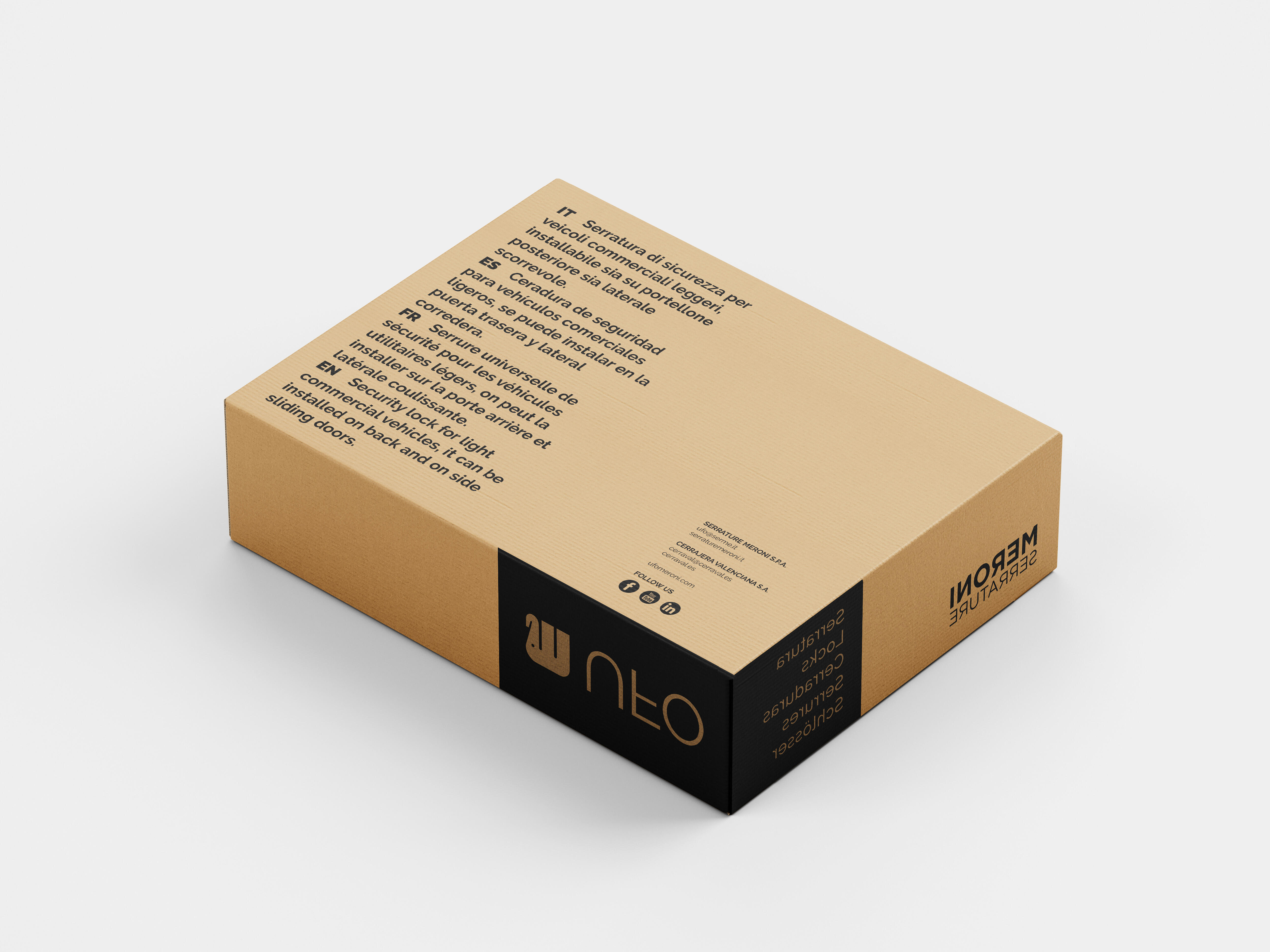 KIT DE 2 CERRADURAS DE SEGURIDAD PARA FURGONETA MODELO UFO 3 BLANCAS - 3