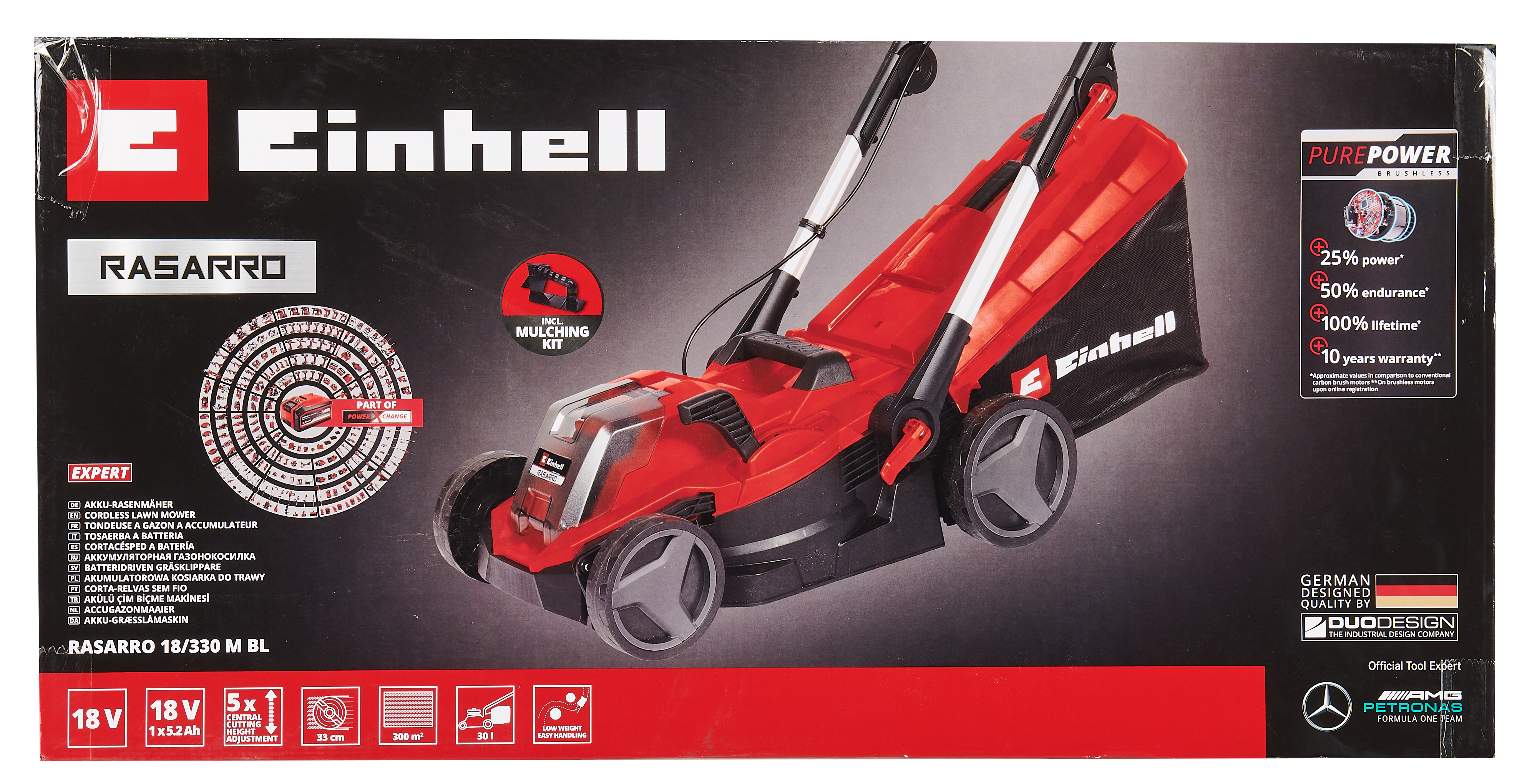 Kosiarka akumulatorowa 18V 5.2Ah 33cm RASARRO 18/330 M BL Einhell - 7