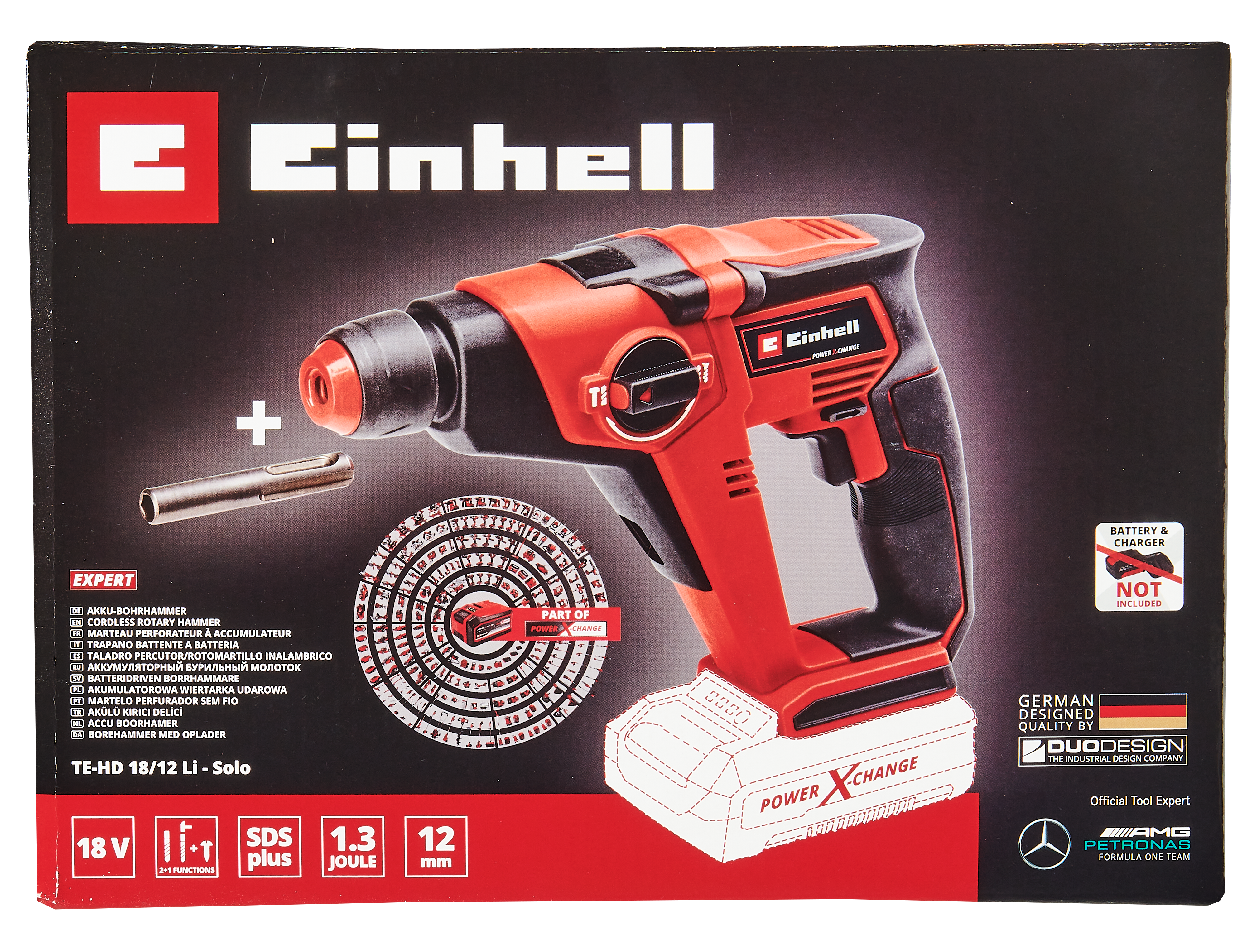 Młotowiertarka udarowa akumulatorowa SDS+ TE-HD 18/12 Li-Solo Power X-Change EINHELL - 3