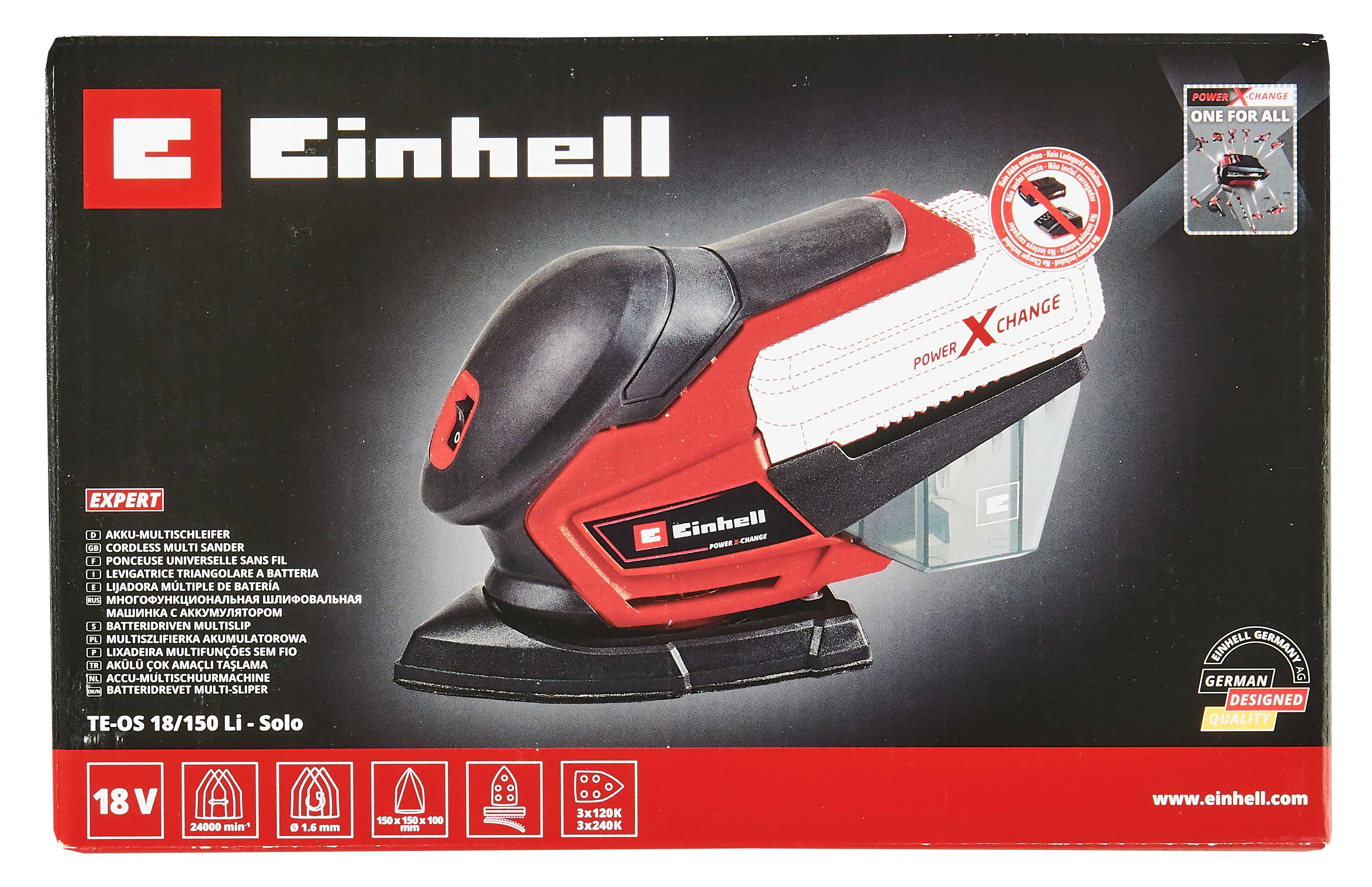 Multiszlifierka akumulatorowa delta TE-OS 18/150 Li Solo  Power X-Change EINHELL - 3