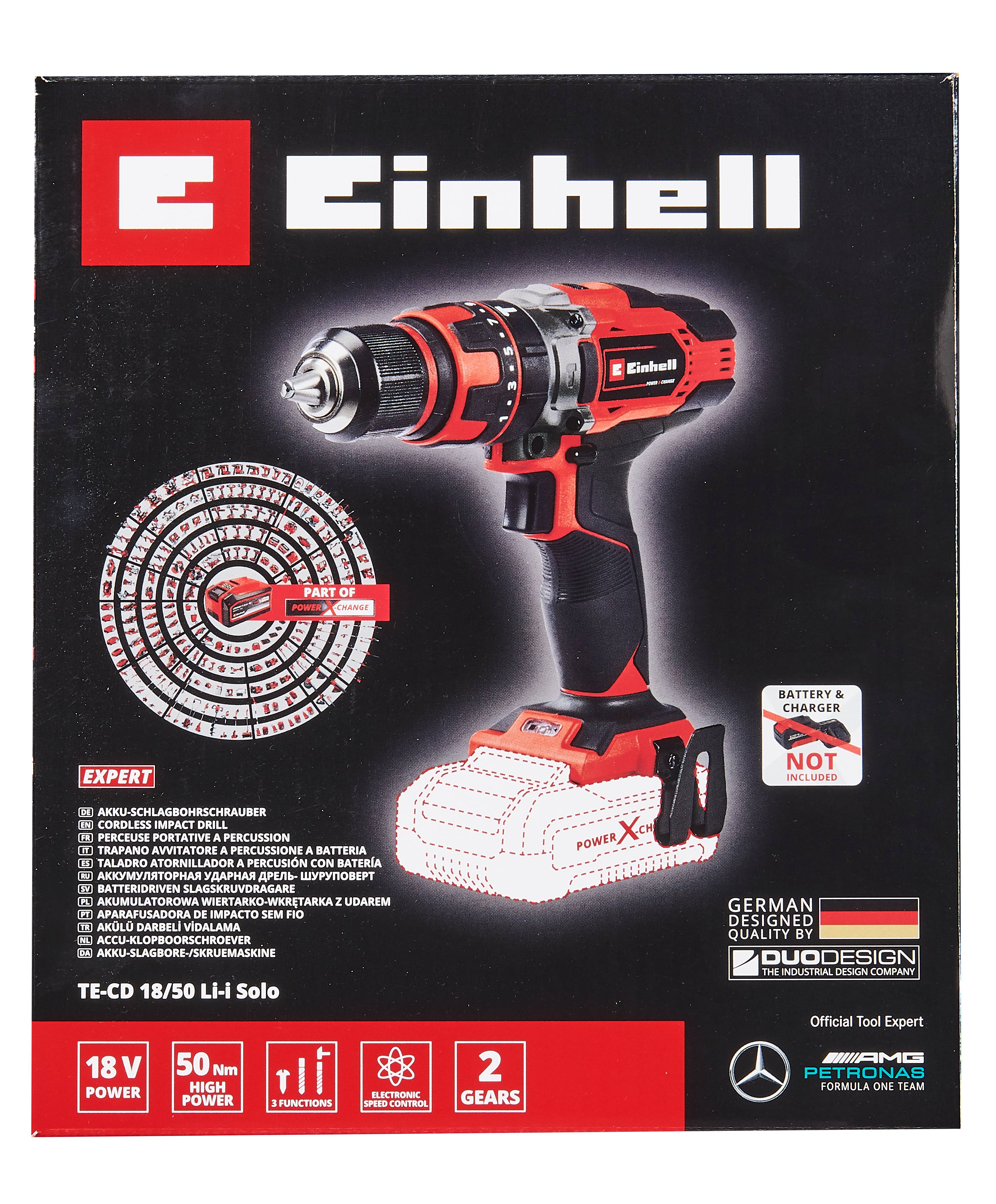 Wiertarko-wkrętarka udarowa akumulatorowa TE-CD 18/50 Li-i-Solo Power X-Change EINHELL - 3