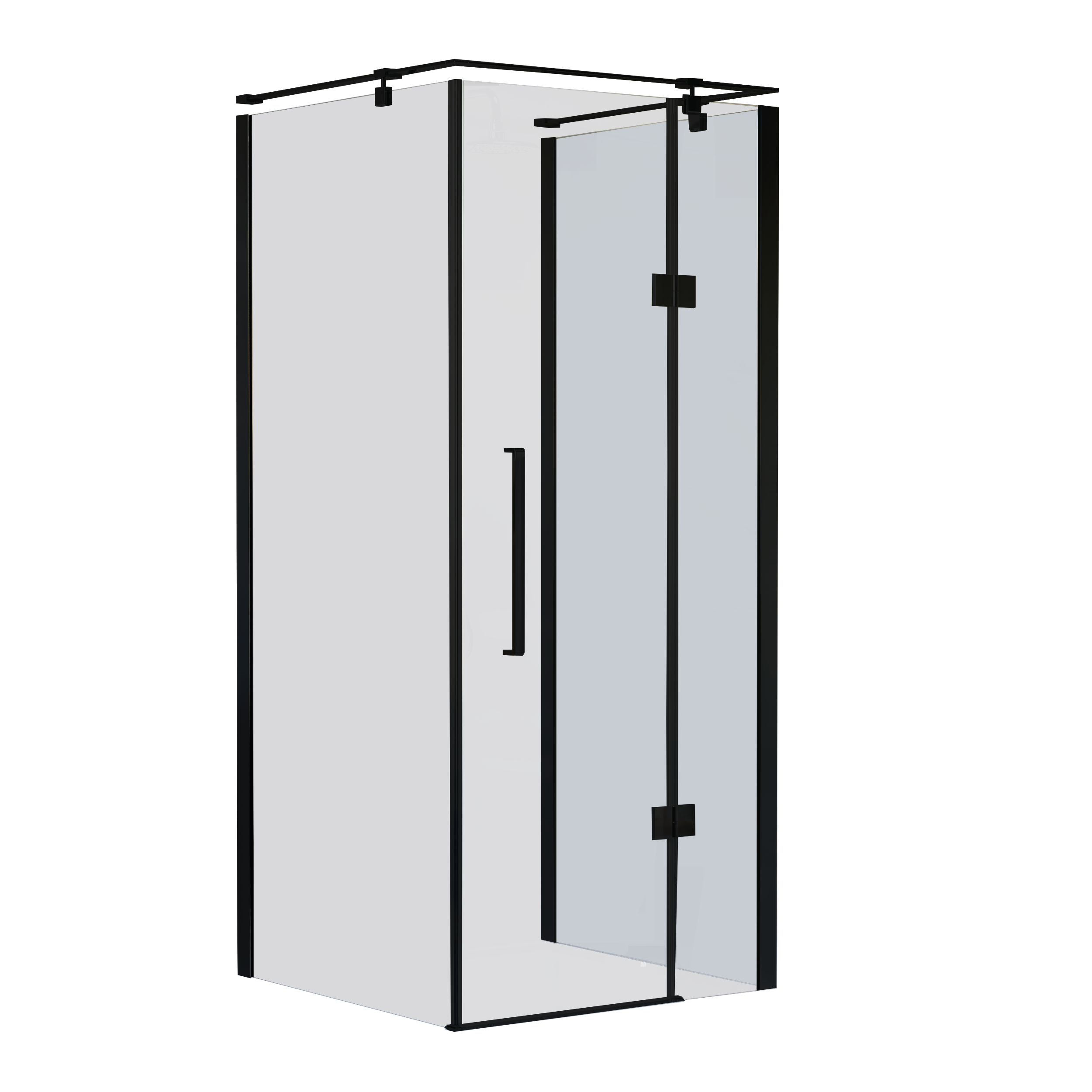 Kabina prysznicowa narożna prostokątna prawa Fresh Prime 120x80x200cm czarna Sea-Horse