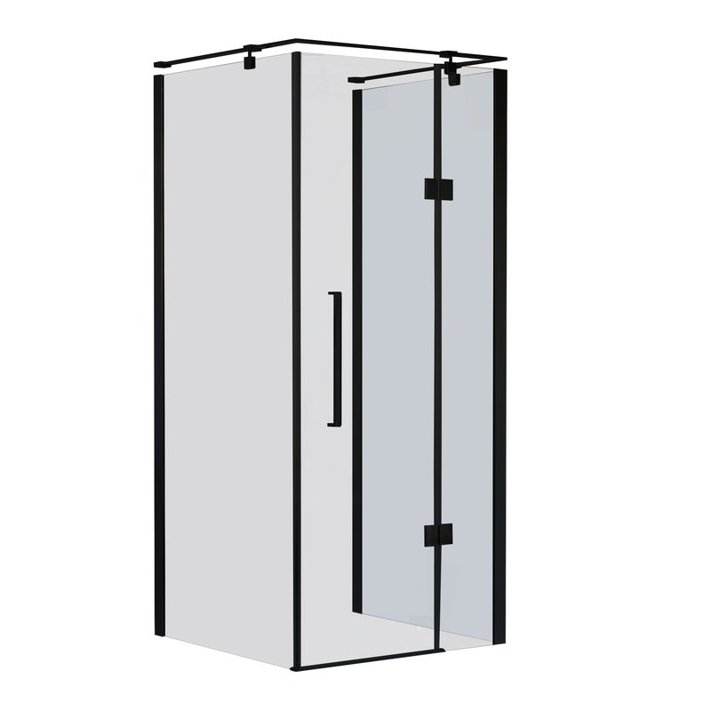 Kabina prysznicowa narożna prostokątna prawa Fresh Prime 120x80x200cm czarna Sea-Horse