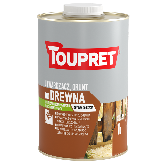 Utwardzacz grunt do drewna 1 l Toupret
