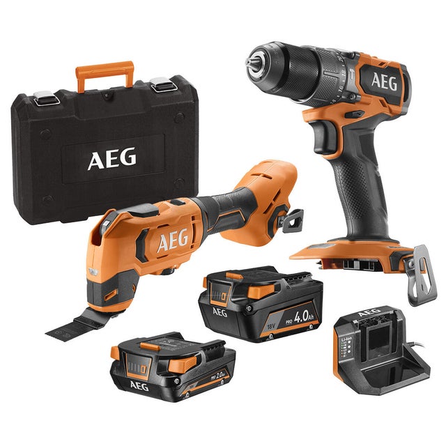 Pack de 2 outils sans fils AEG Ck18-ar-2bx-x02b , 2 batteries 2Ah 4Ah