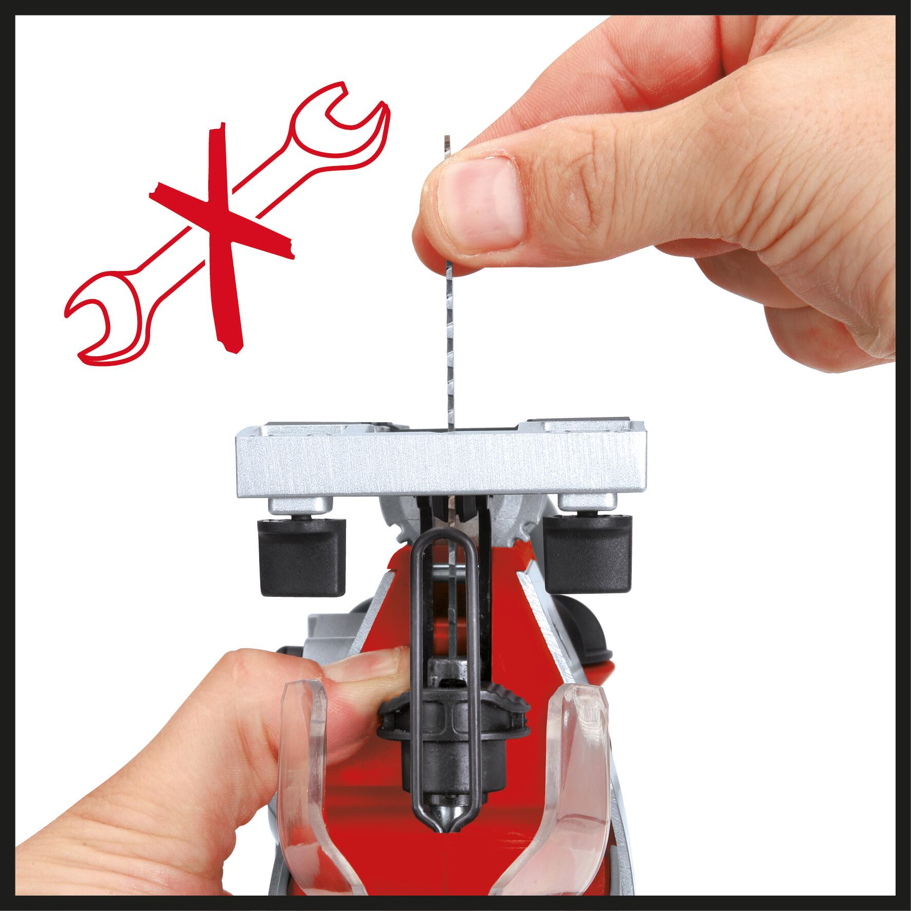 Sierra caladora EINHELL EXPERT TE-JS 18/800 + 4 Hojas Sierras - Sin batería - Compatible con Power X-Change - 5