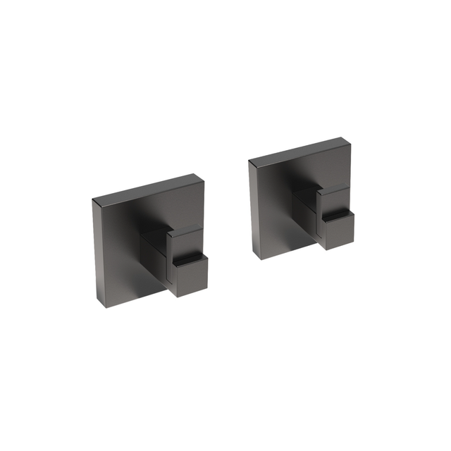Appendiabiti da avvitare  METAFORM Trend in zama nero opaco L 4 x H 5 cm