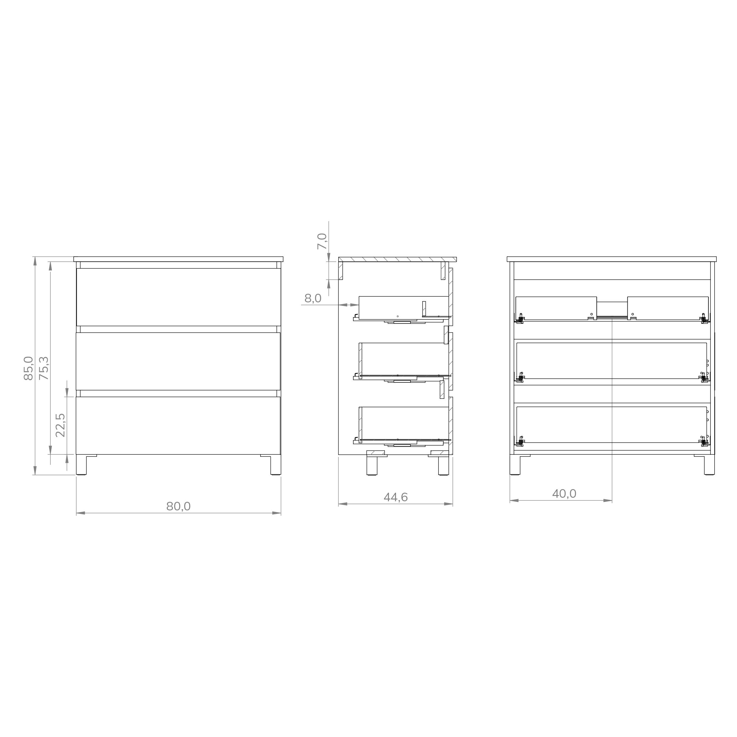 Mueble de baño con lavabo Sara roble 80x46 cm - 6