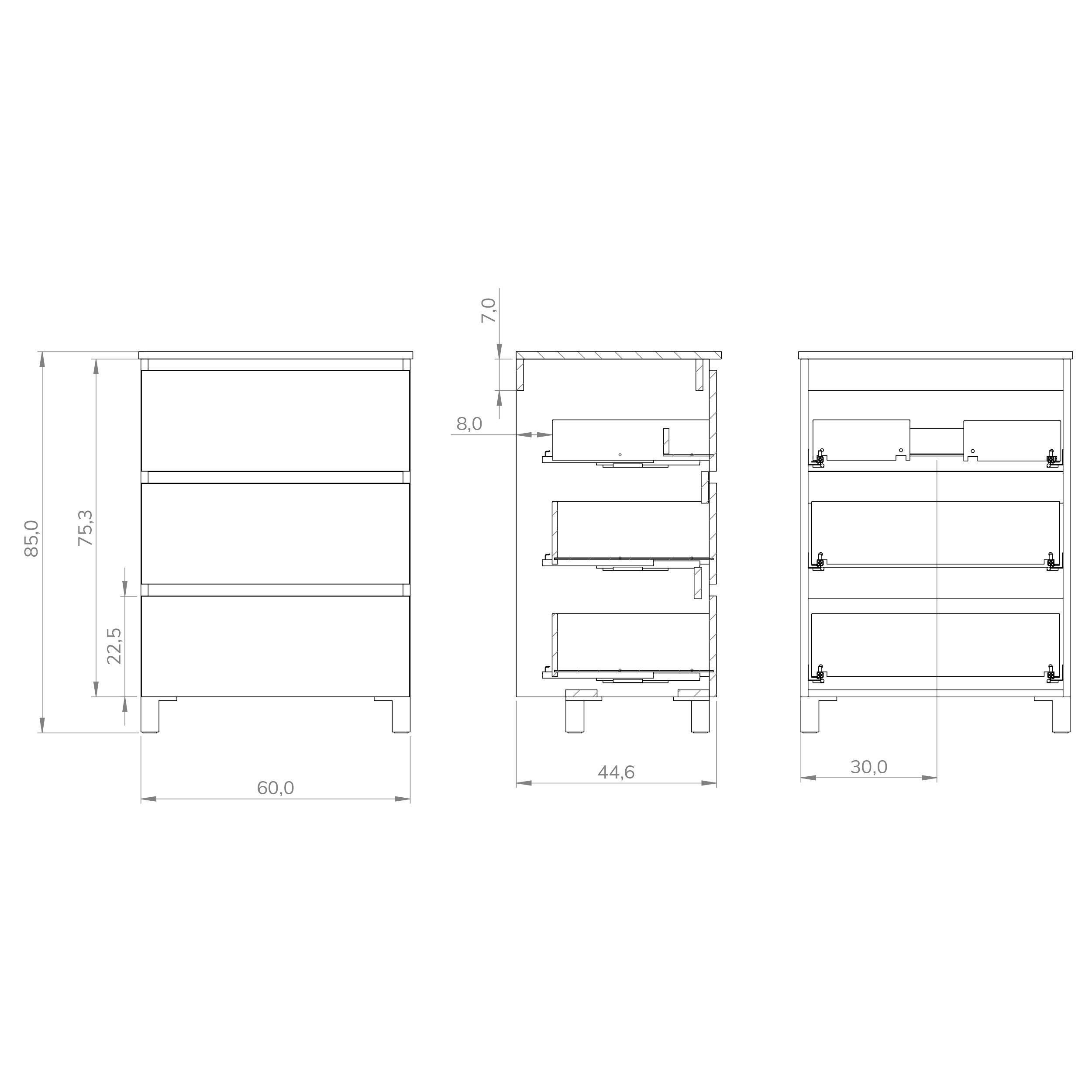 Mueble de baño con lavabo  Espacio olmo  60x46 cm - 7