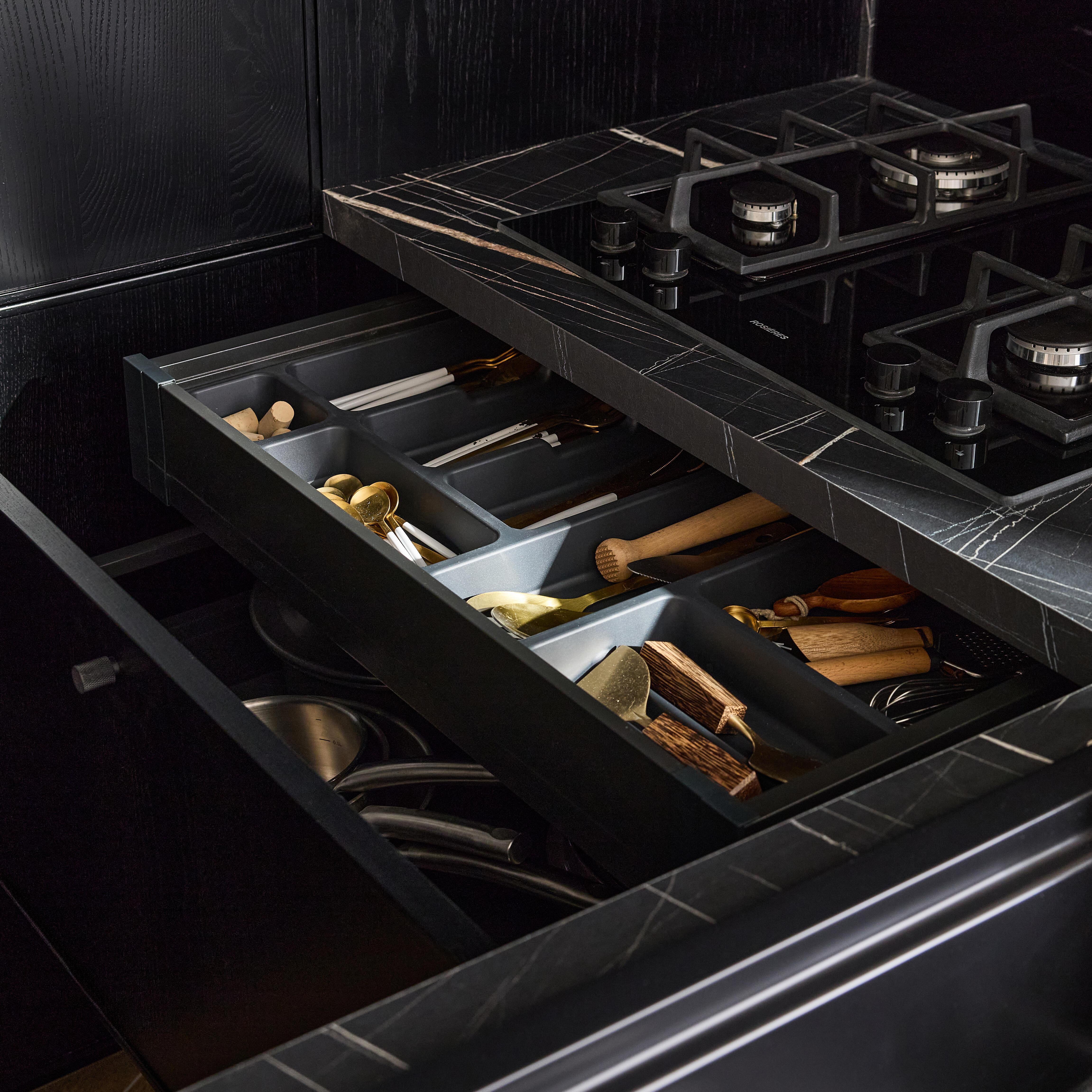 Tiroir pour caisson DELINIA ID gris anthracite H.18.4 x l.76.8 x P48.3 cm - 4