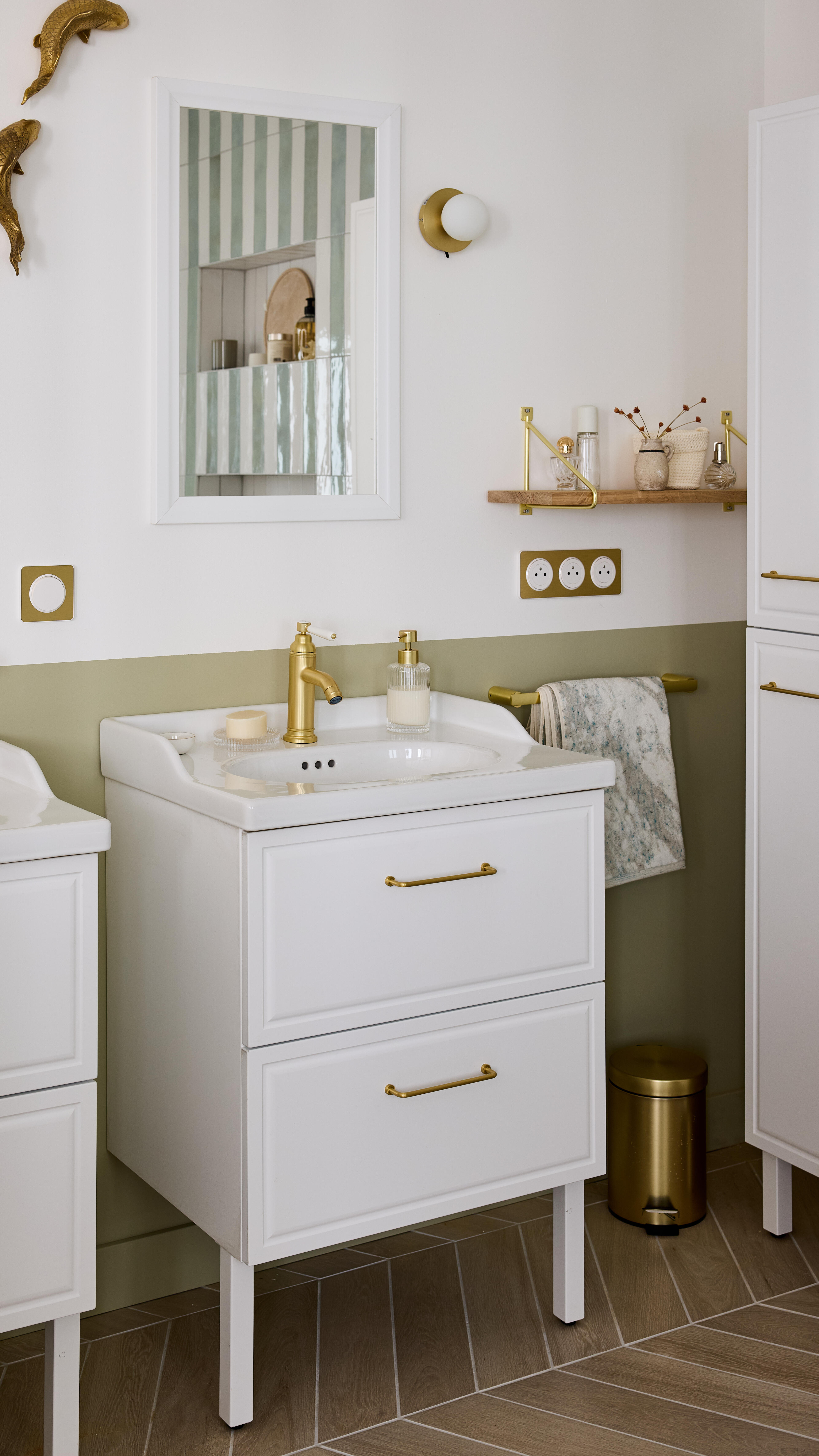 Meuble sous-vasque 2t l.60 x H.57 x P.48.1 cm blanc Charm - 3